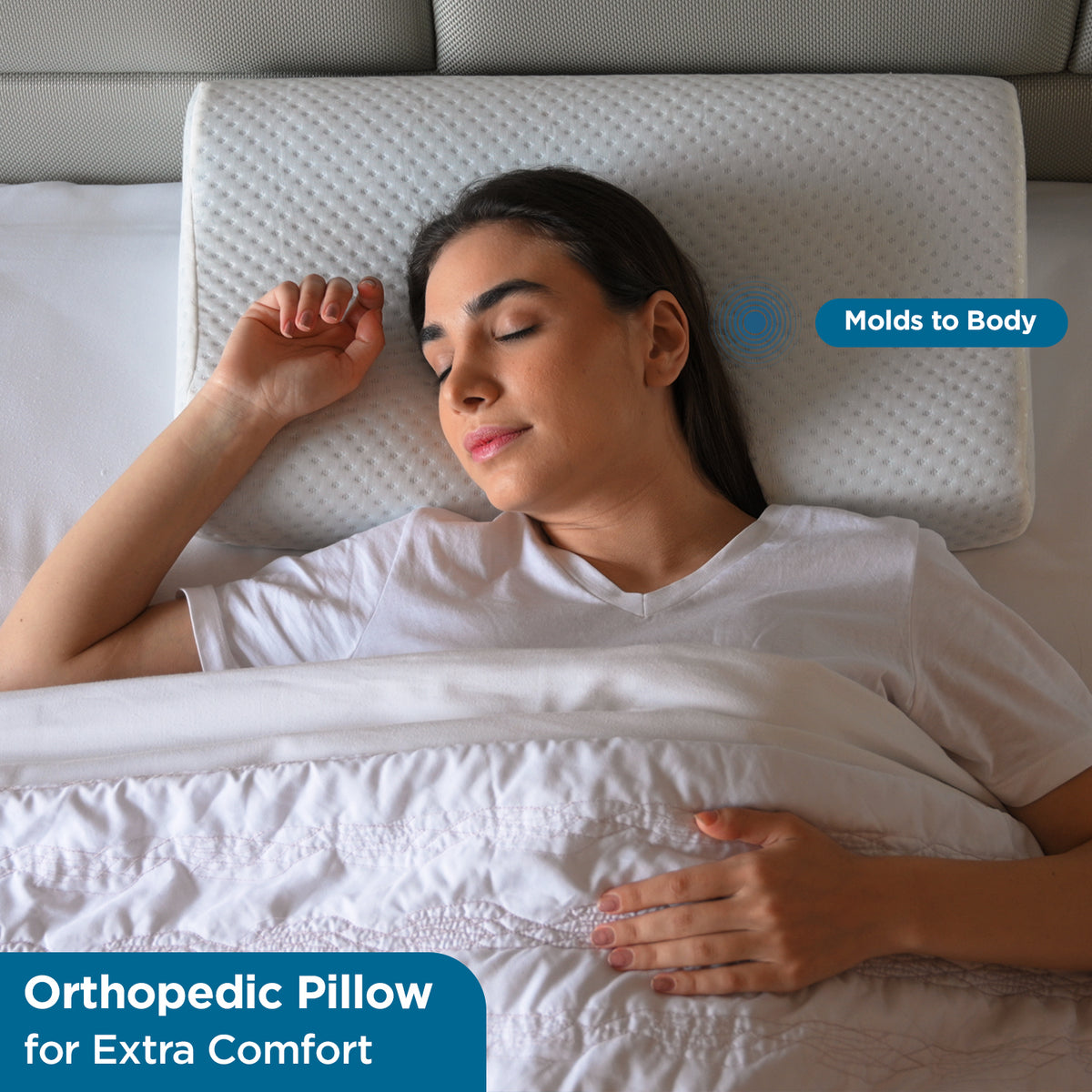 Gel Infused Ventilated Contour Memory Foam Pillow