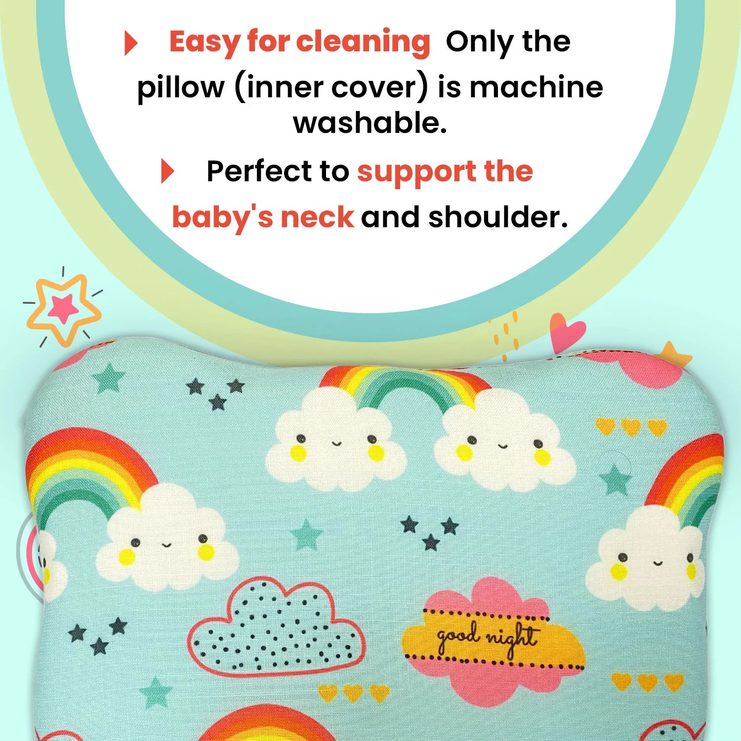 Kid's Cat Shape Memory Foam Pillow