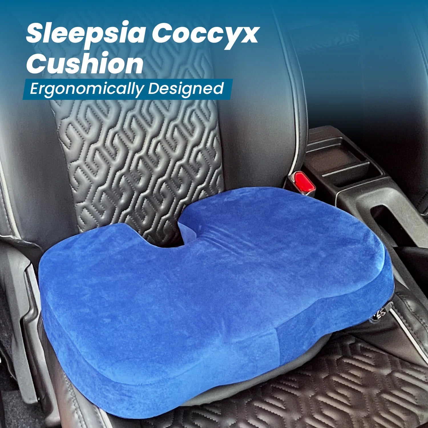 Orthopedic Memory Foam U-Shaped Coccyx Seat Cushion with Ventilated Cooling Gel for Tailbone, Sciatica & Back Pain Relief