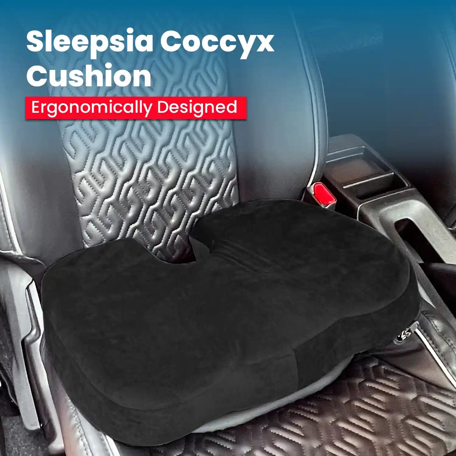 Orthopedic Memory Foam U-Shaped Coccyx Seat Cushion with Ventilated Cooling Gel for Tailbone, Sciatica & Back Pain Relief