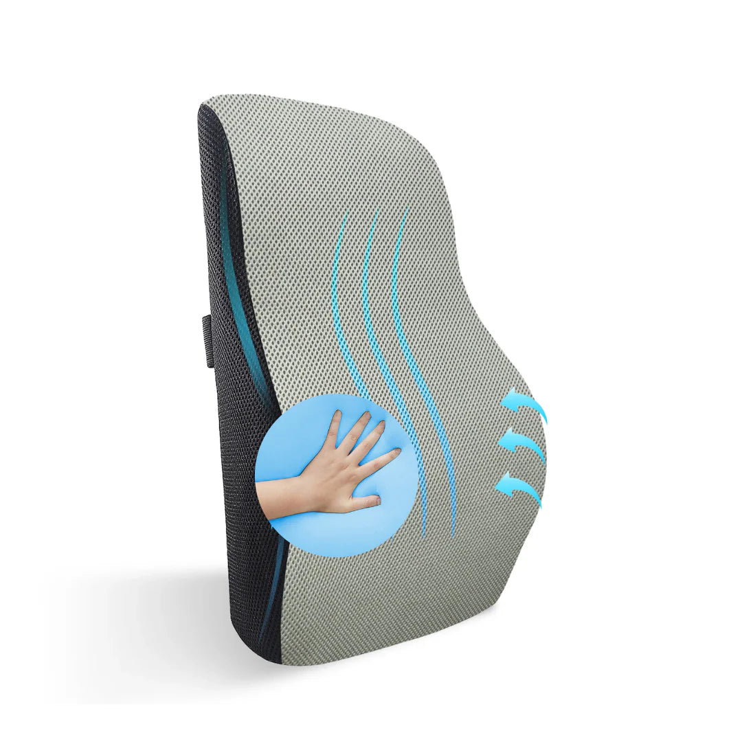 Orthopedic Memory Foam Lumbar Support Backrest Cushion with Cooling Gel