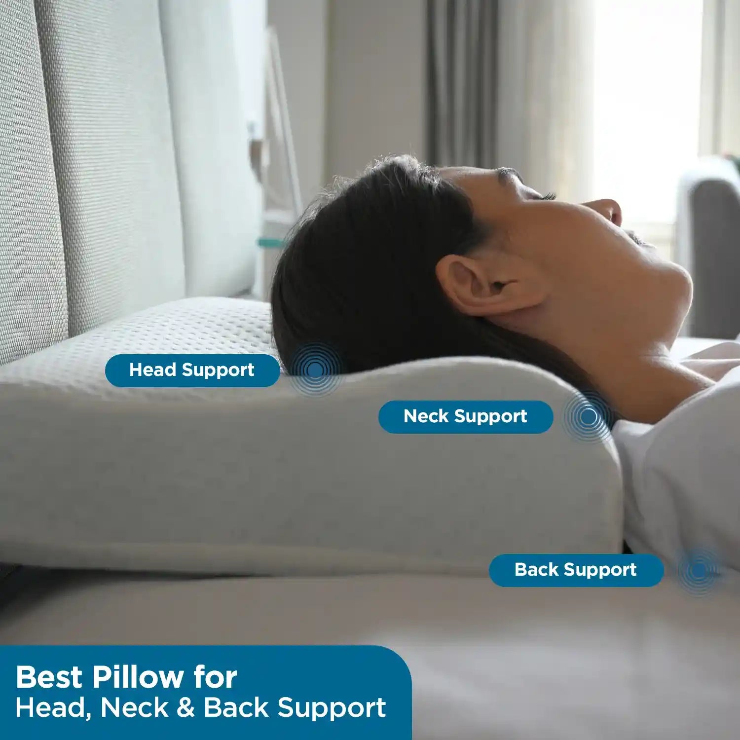 Gel Infused Thick Memory Foam Pillow for Neck Pain