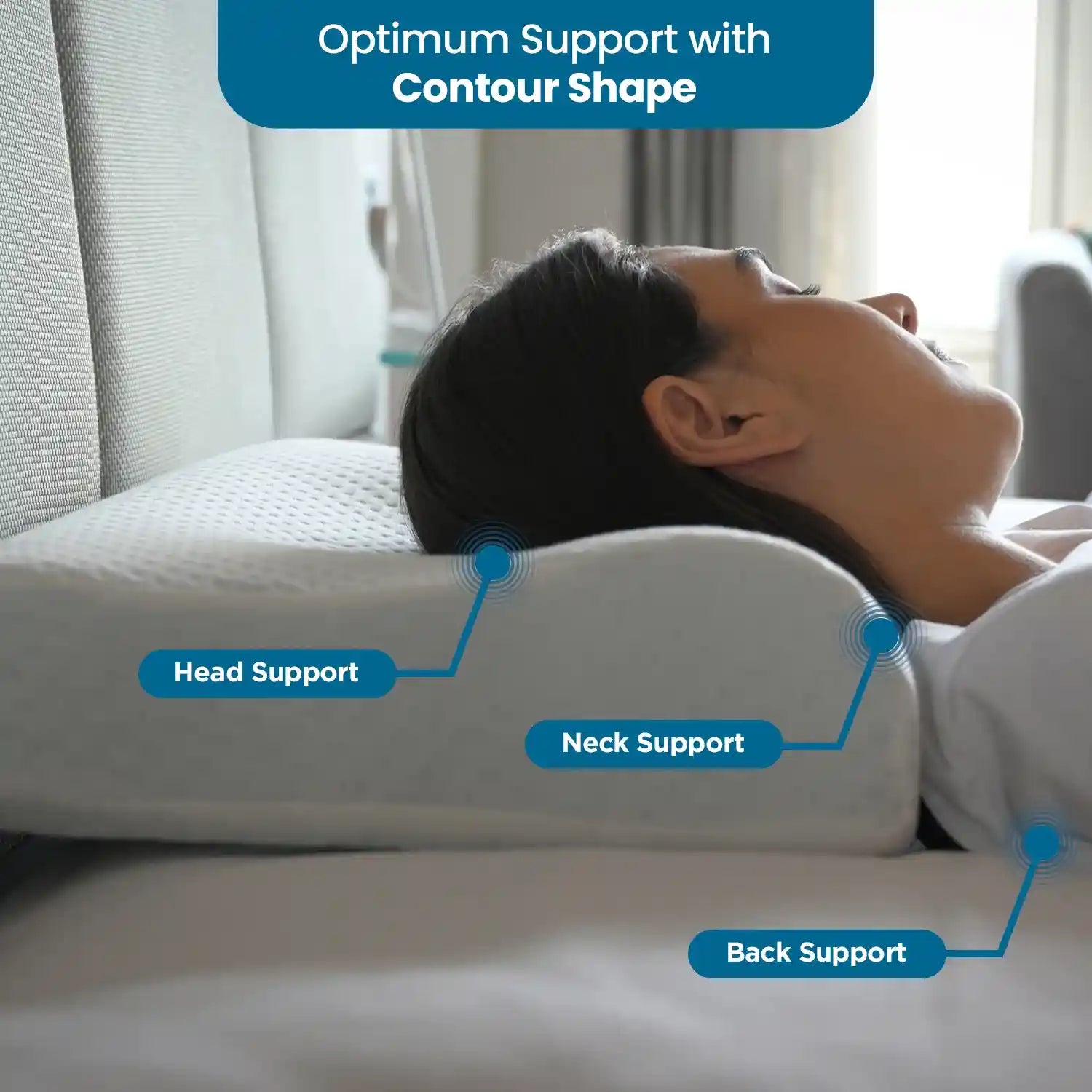 Contour Cervical Pillow Online Soft Pillow Long Bed Neck Pillow Sleepsia India Pvt Ltd