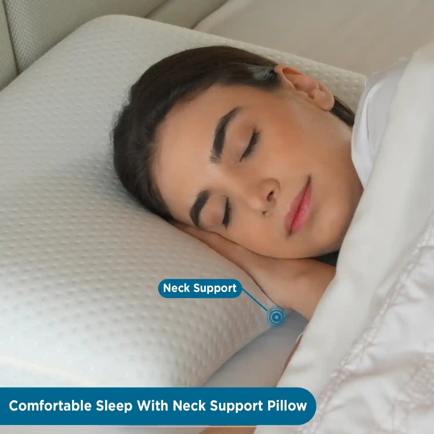 Orthopedic Memory Foam Pillow with Ventilated Cooling Gel for Neck & Shoulder Pain