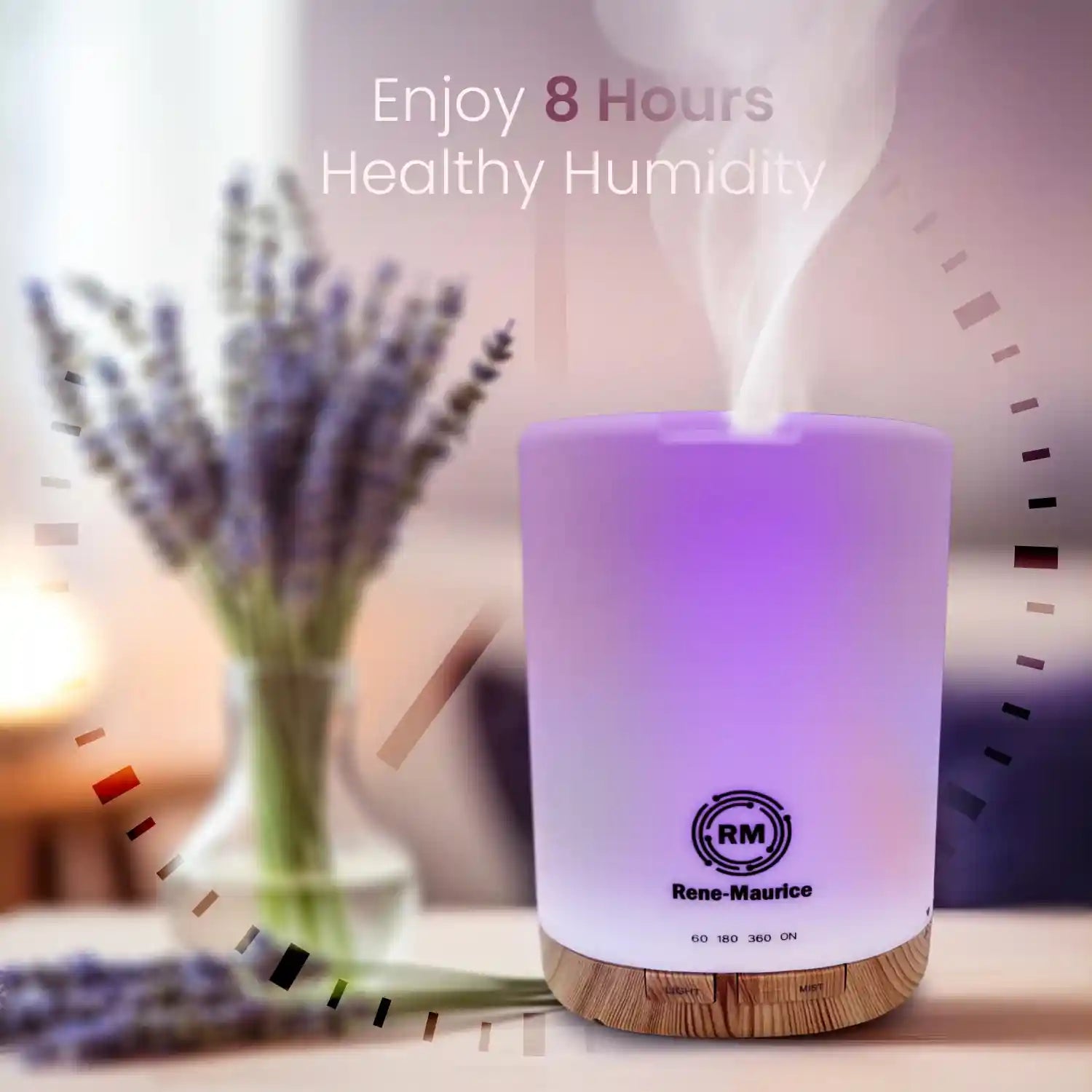 Buy ReNe-Maurice Electric Ultrasonic Aroma Diffuser (Free Essential Oil)