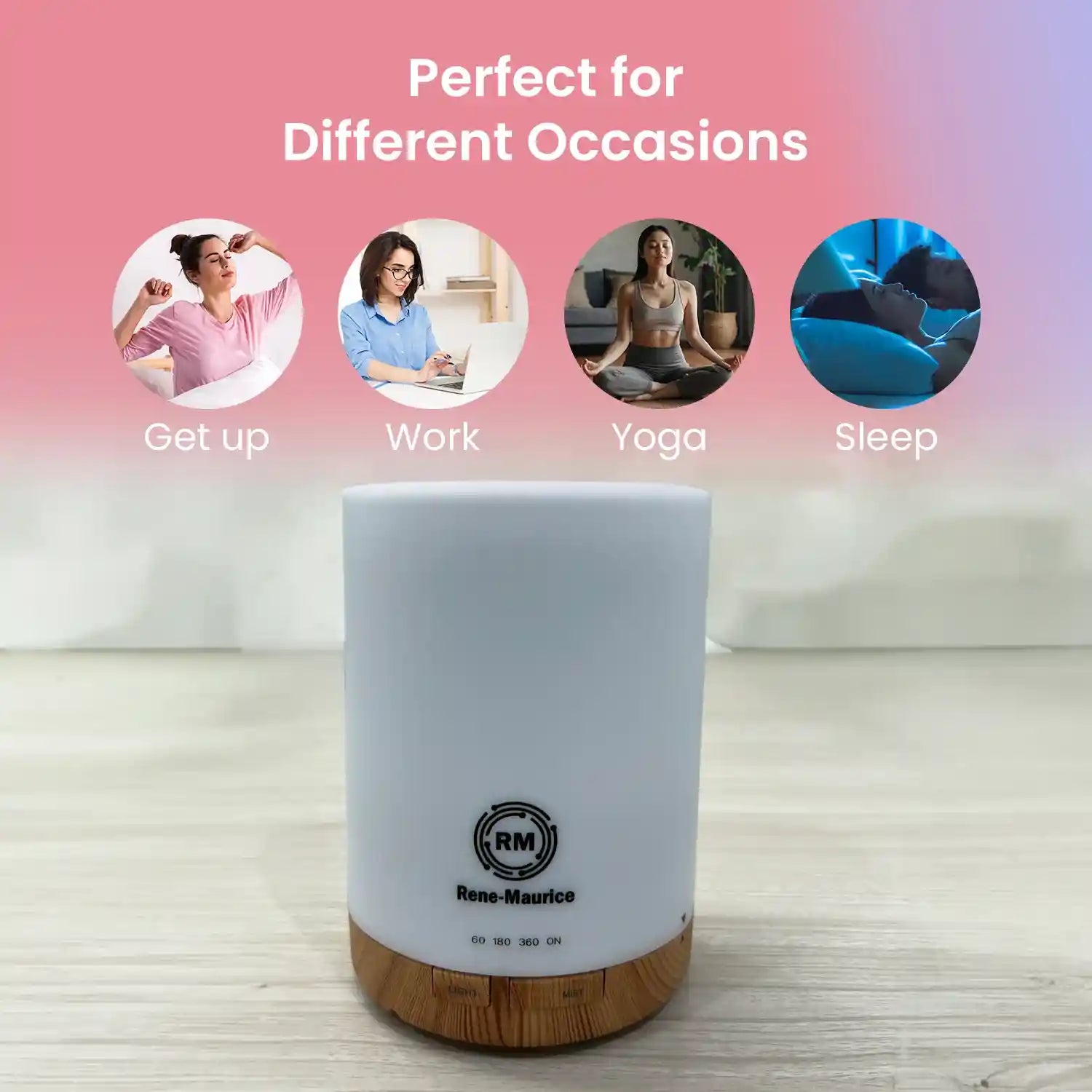 Buy ReNe-Maurice Electric Ultrasonic Aroma Diffuser (Free Essential Oil)