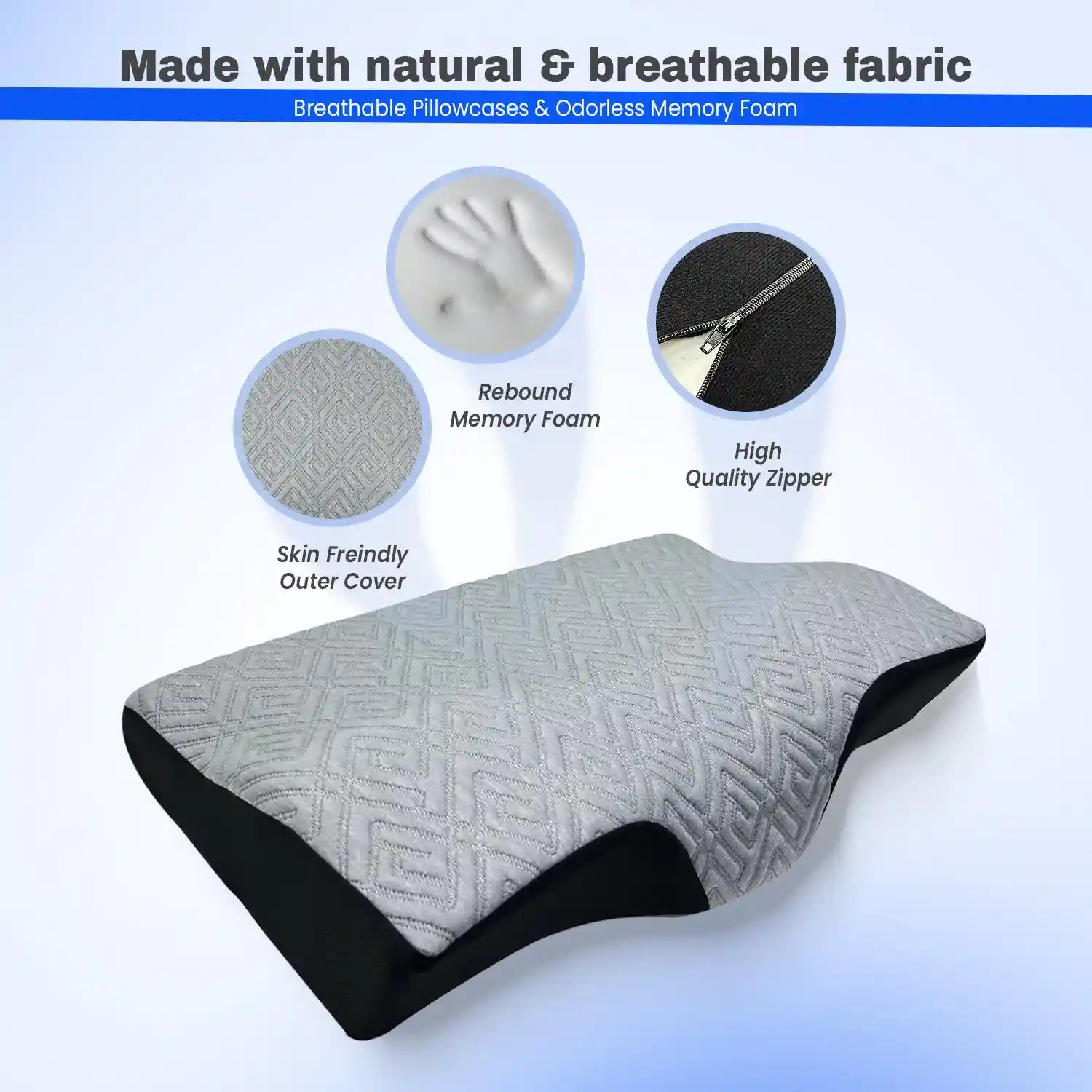 Cervical Pillow for Neck & Shoulder Pain - Orthopedic Pillow