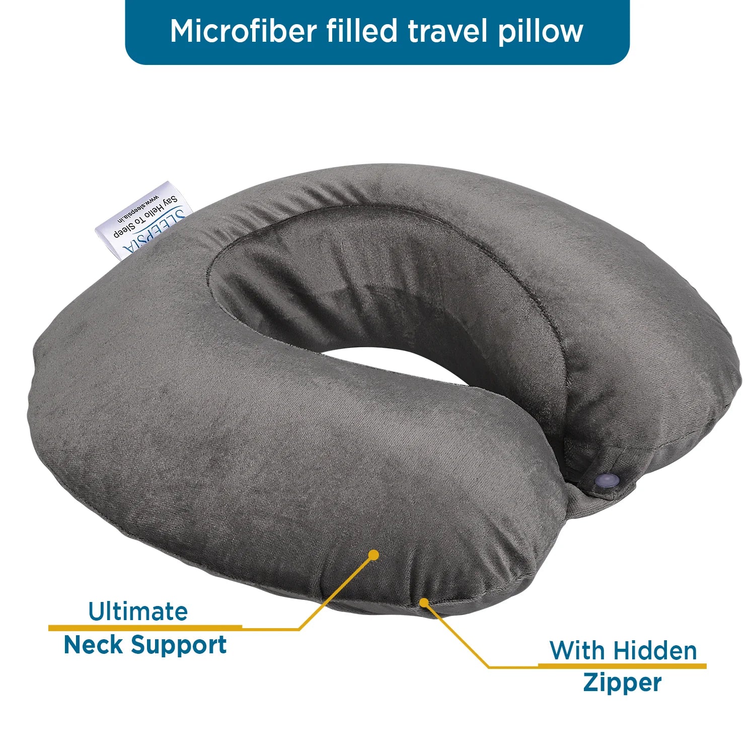 Travel Pillow with Microfiber Filling