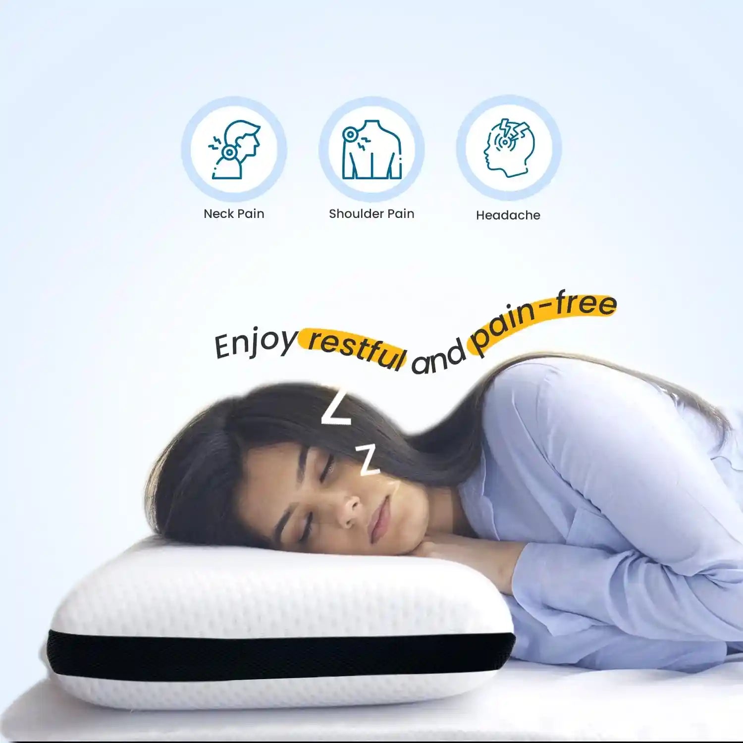 Small Memory Foam Pillow with Cooling Gel