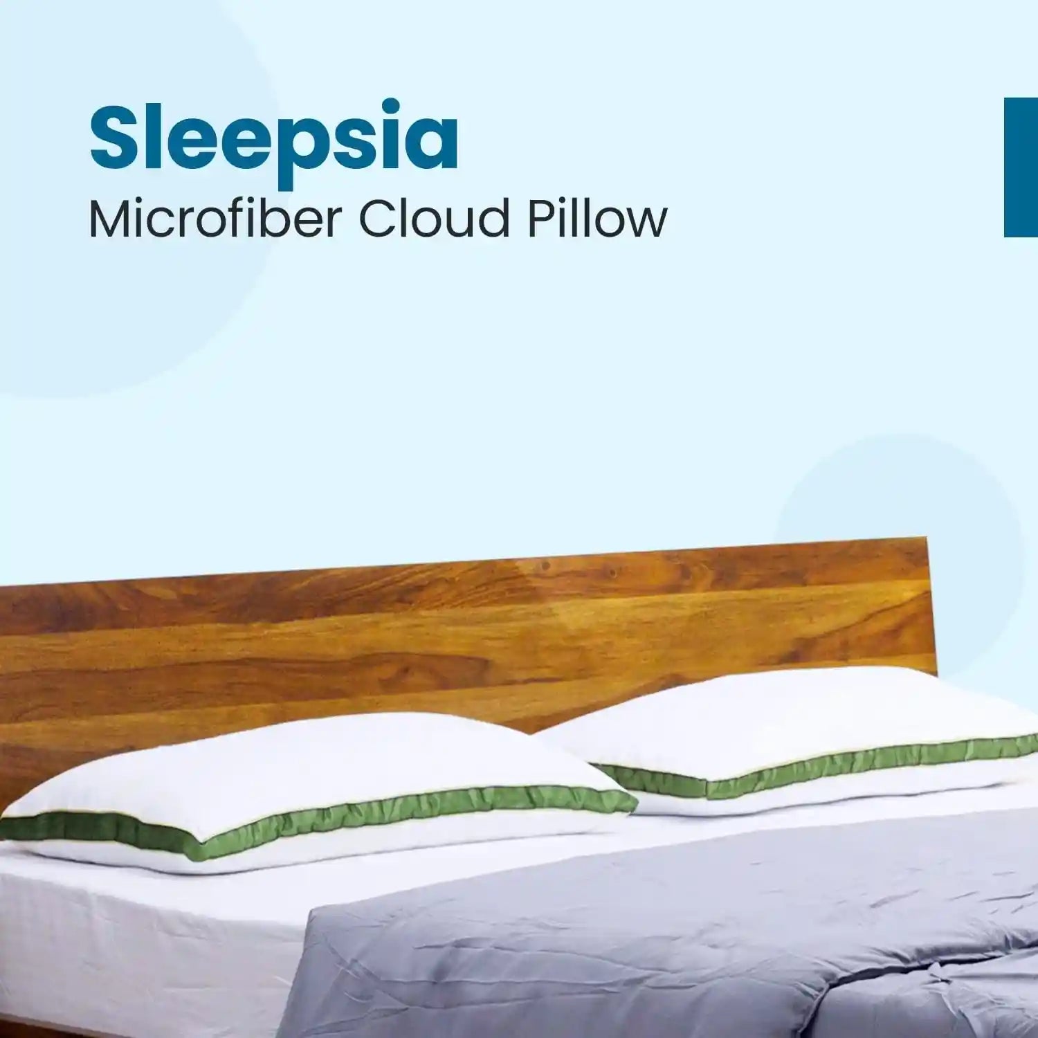 Super-Soft & Fluffy Microfiber Sleeping Pillow with Strip (Hotel Pillow)