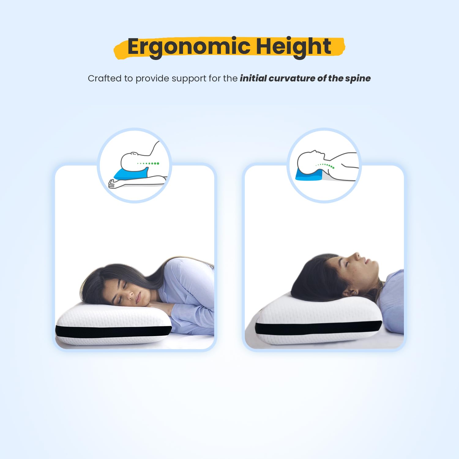 Small Memory Foam Pillow with Cooling Gel