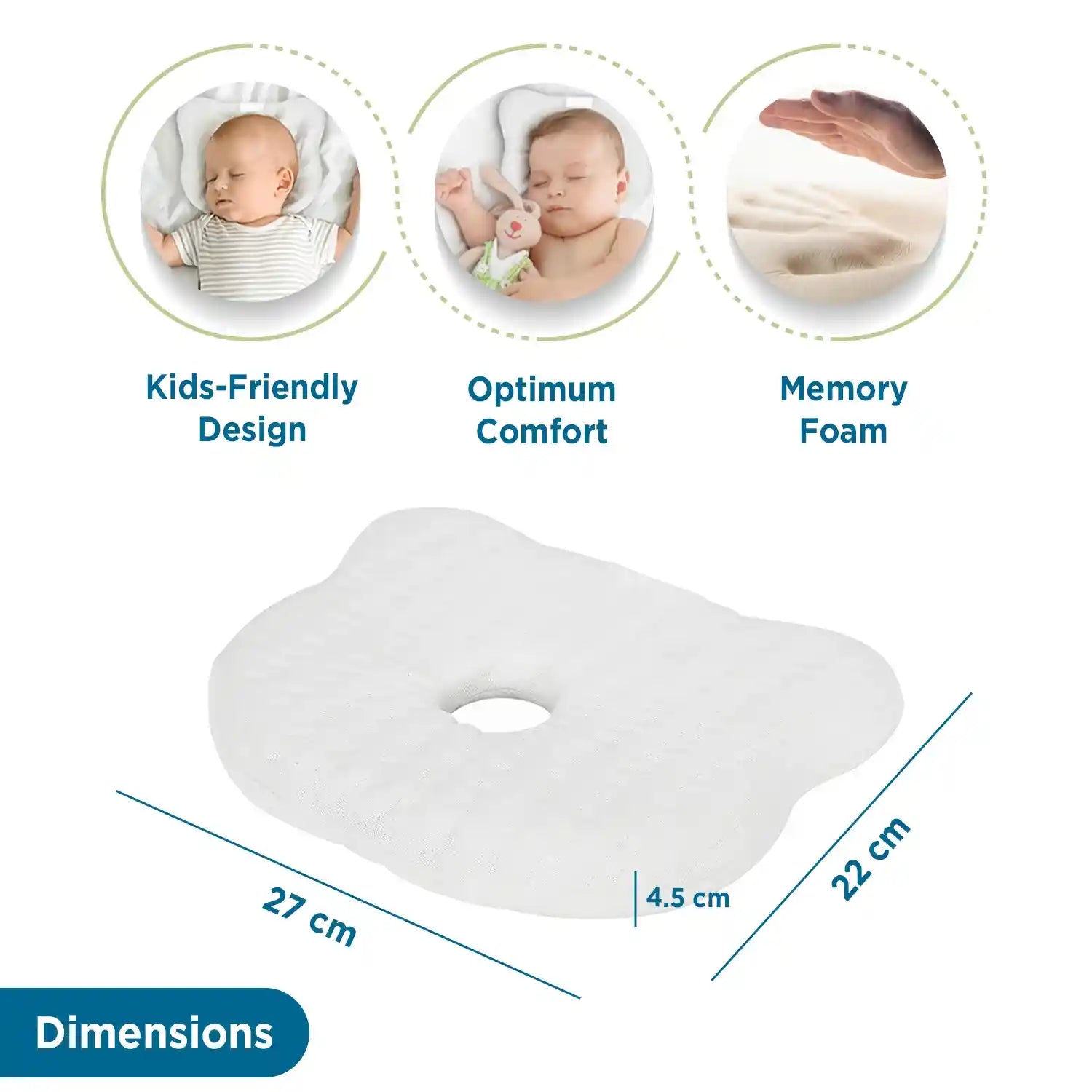 Kid's Cat Shape Memory Foam Pillow