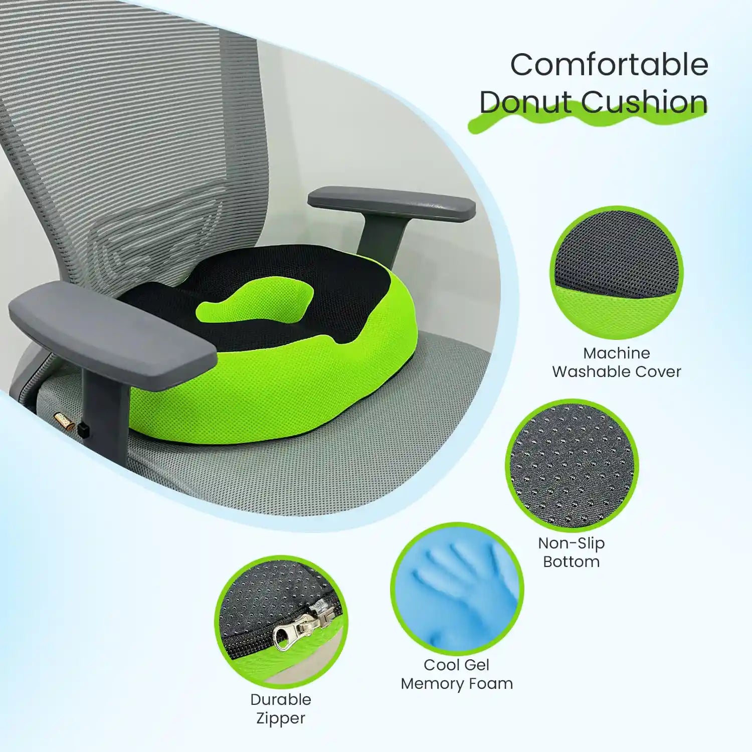 Donut Seat Cushion with Cooling Gel