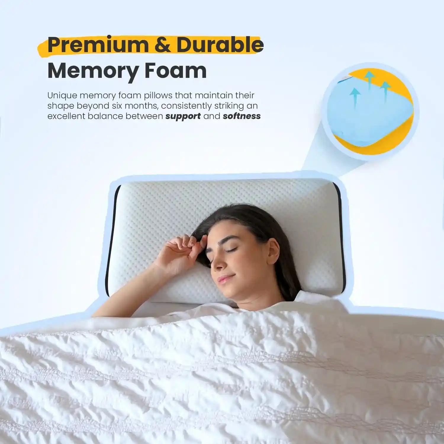 Small Memory Foam Pillow with Cooling Gel