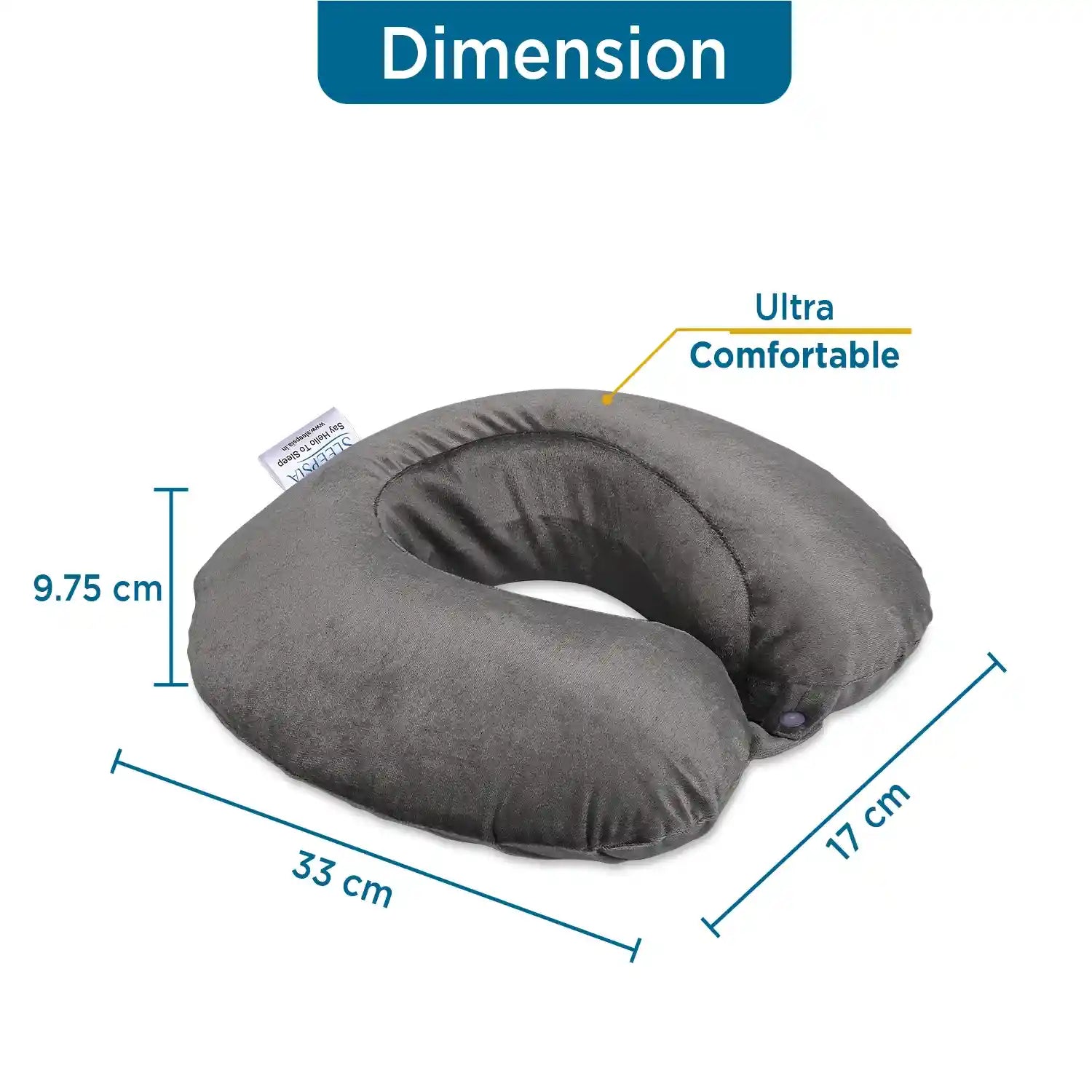 Sleepsia Travel Pillow with Microfiber Filling