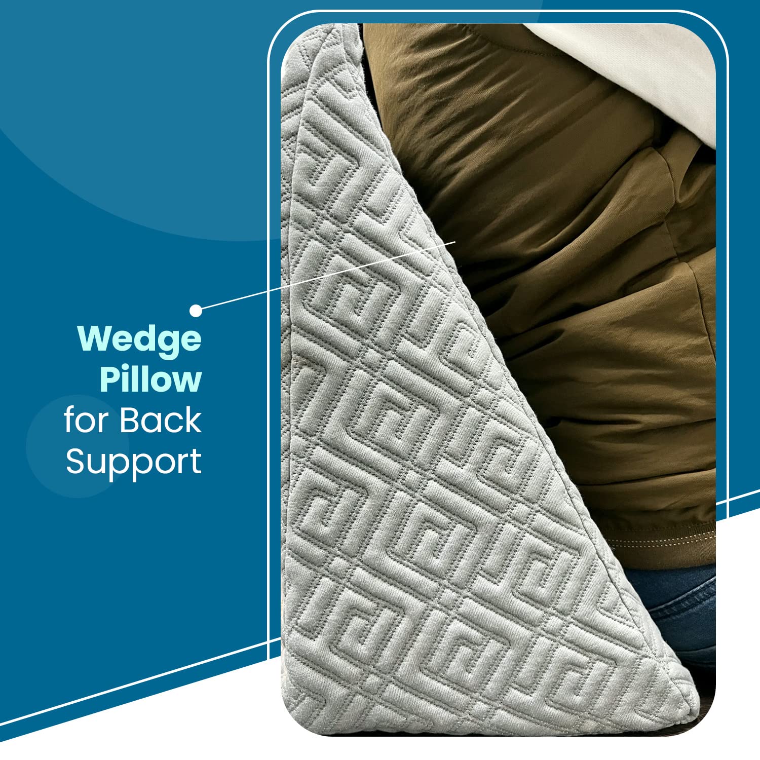 Orthopedic Memory Foam Back Support Wedge Pillow for Back Pain