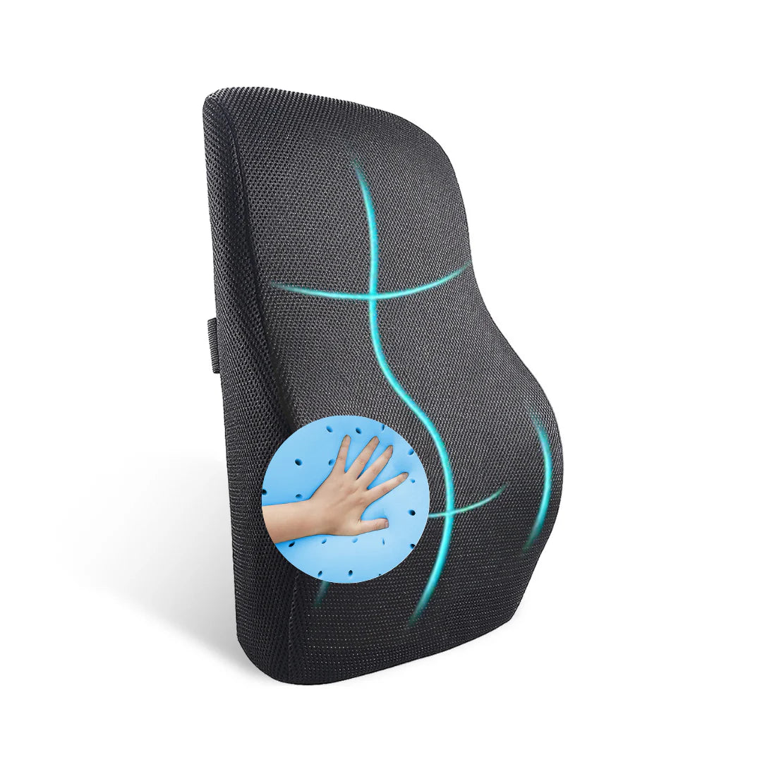 Lumbar Support Pillow With Ventilated Cooling Gel-Back Cushion