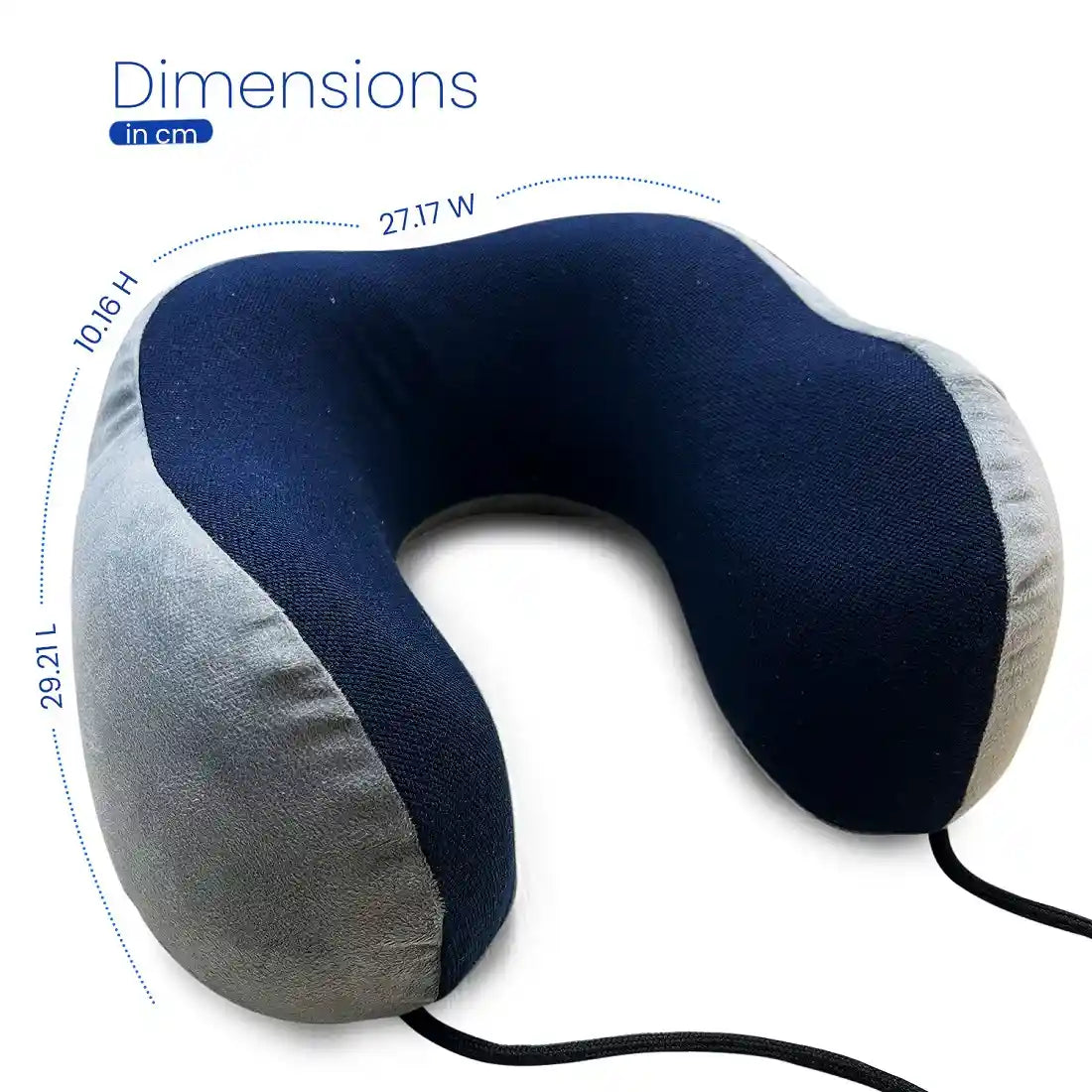 Travel Pillow for Neck with Memory Foam (Super-Soft) - Velvet Fabric