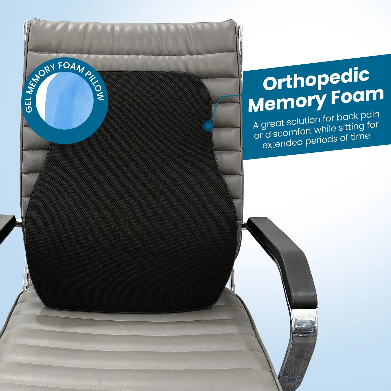 Lumbar Support Pillow with Cooling Gel