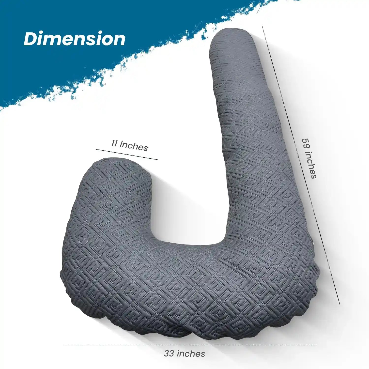 Super-Soft J-Shape Pregnancy Pillow