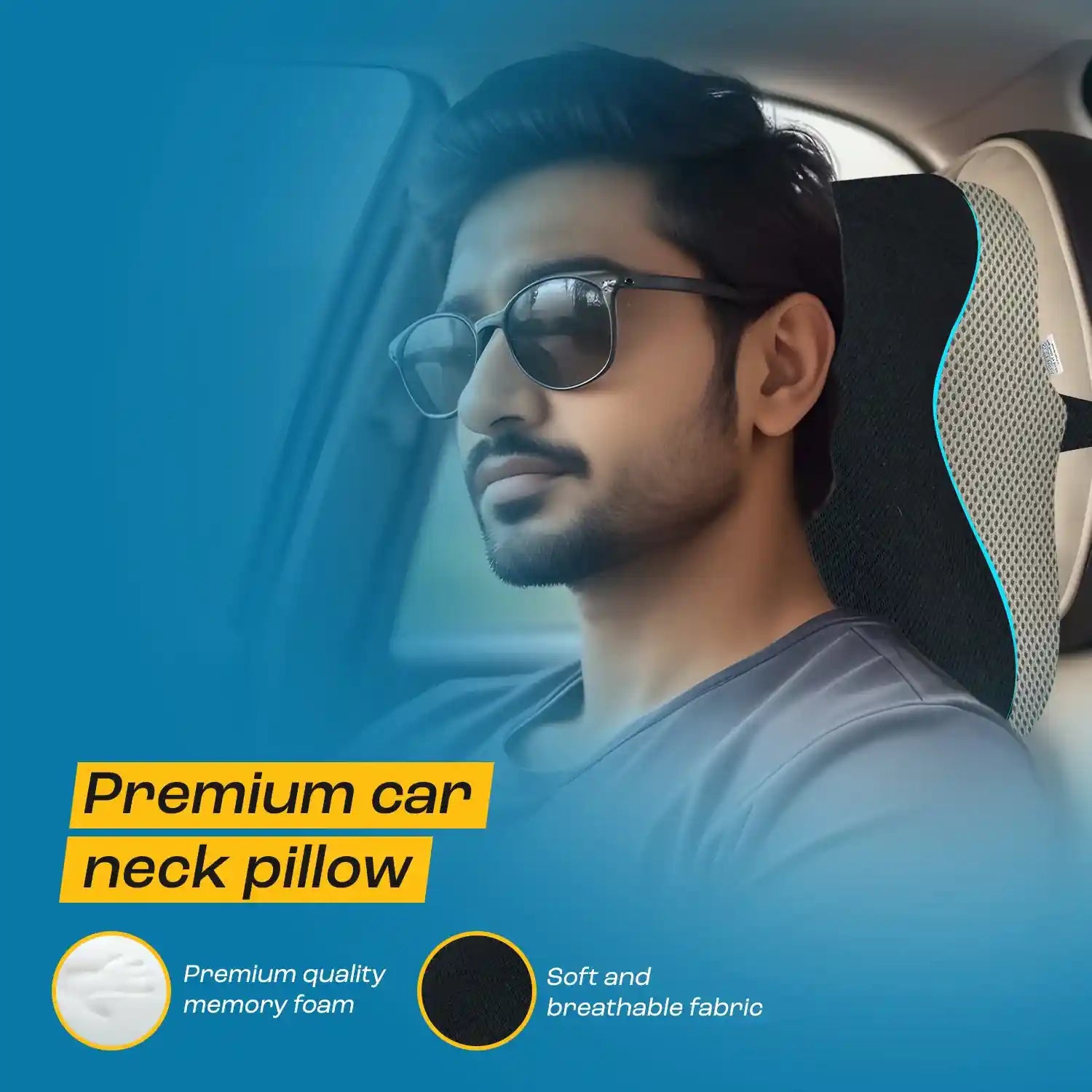 Car Neck Pillow with Memory Foam