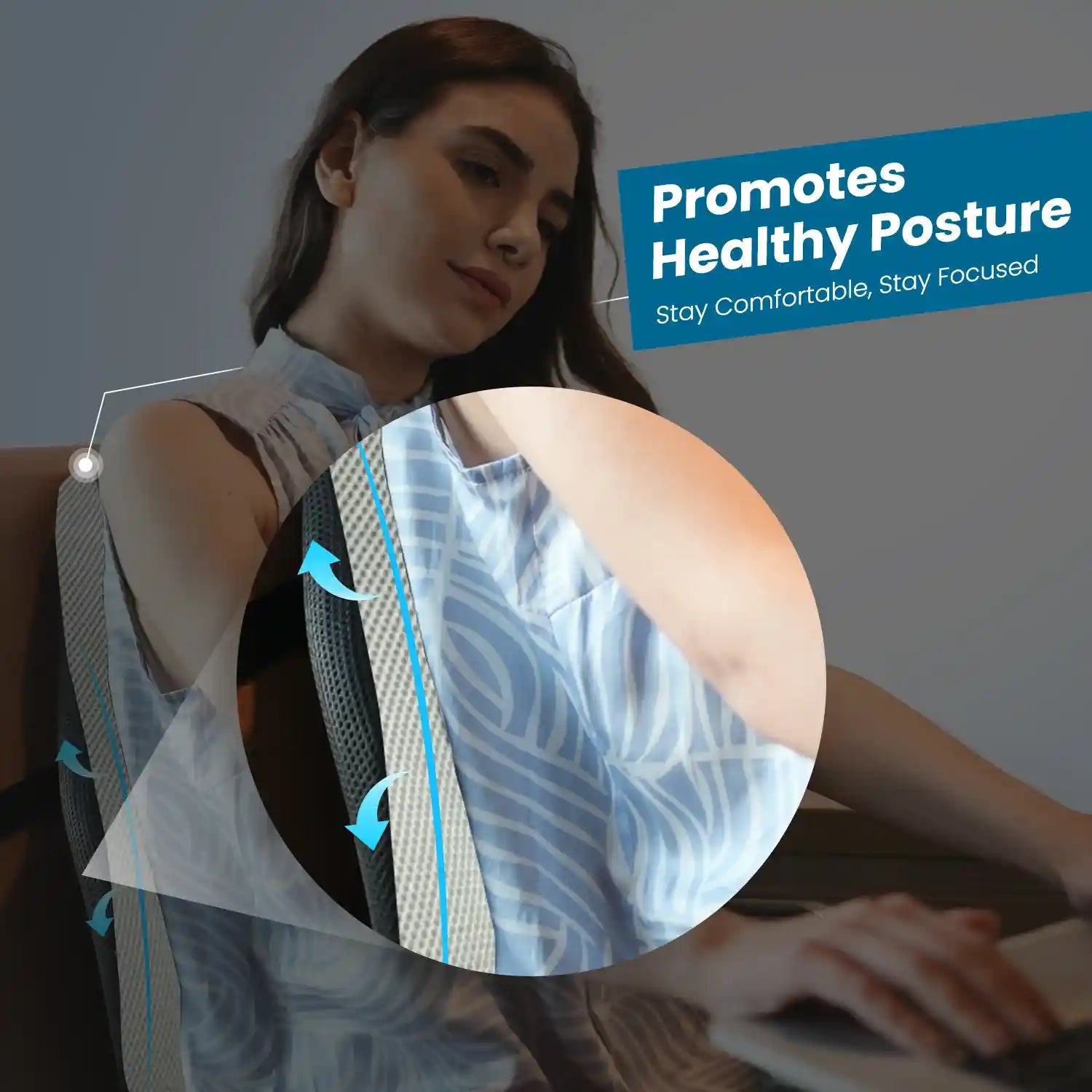 Orthopedic Memory Foam Lumbar Support Backrest Cushion