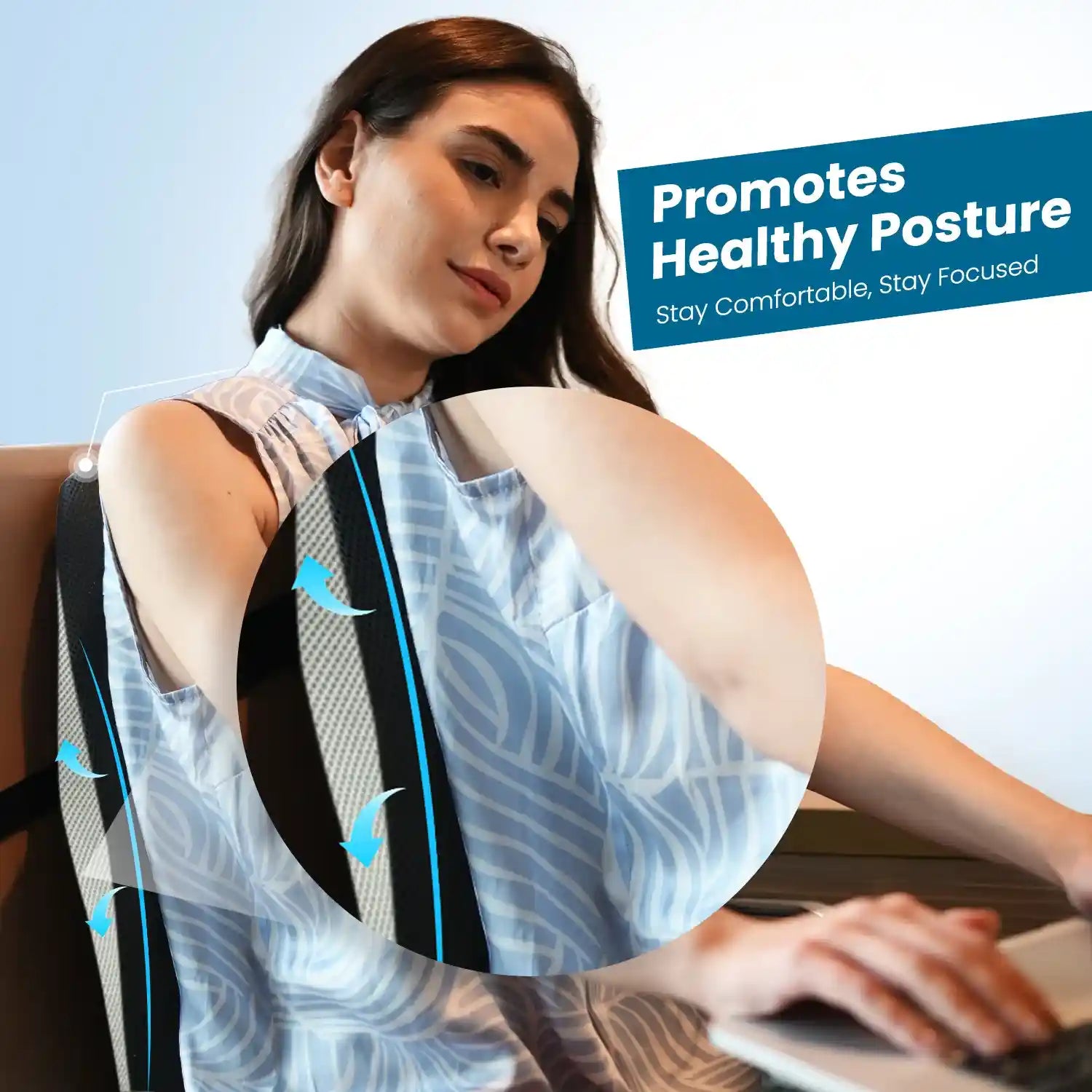 Lumbar Support Pillow with Cooling Gel