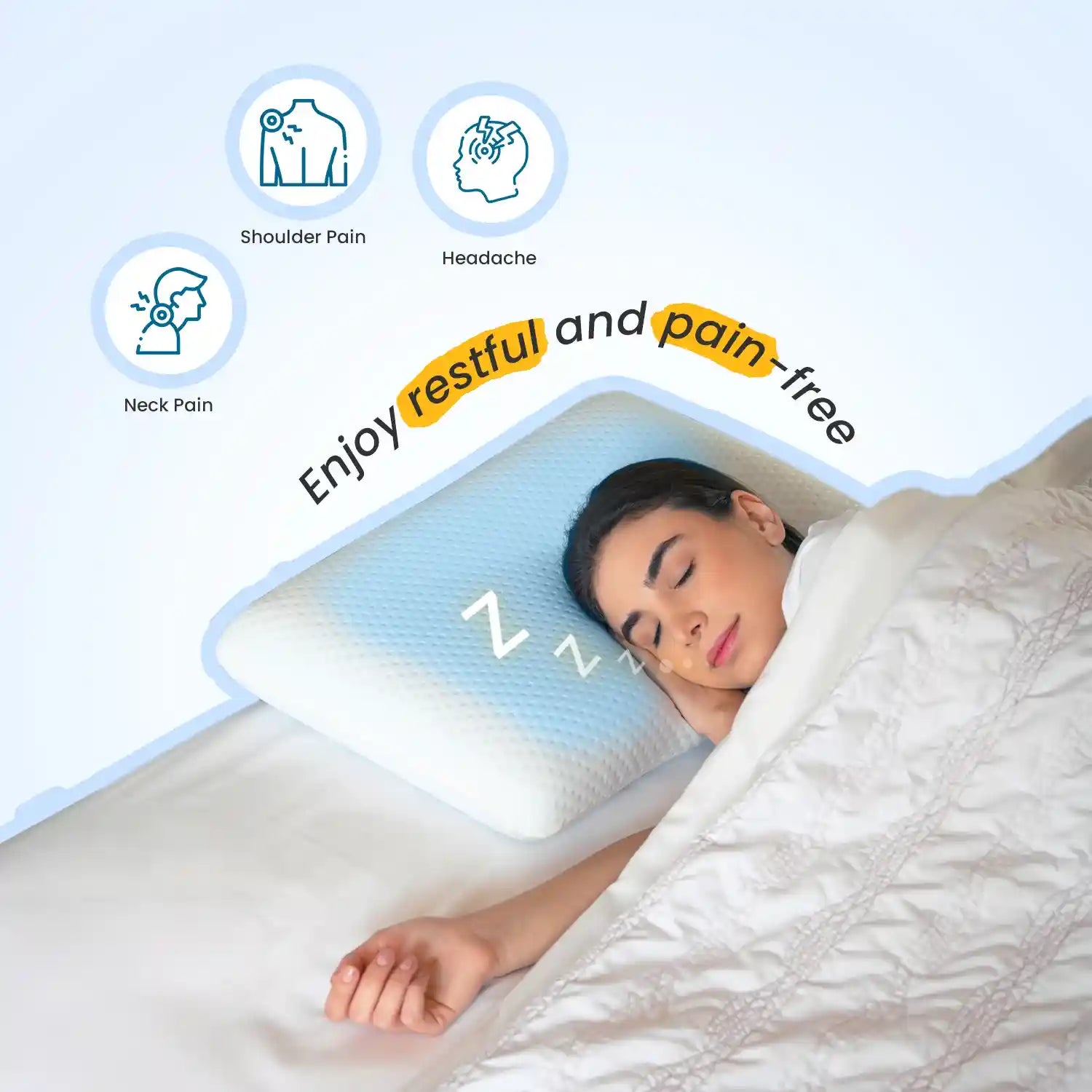 Small Memory Foam Pillow with Cooling Gel