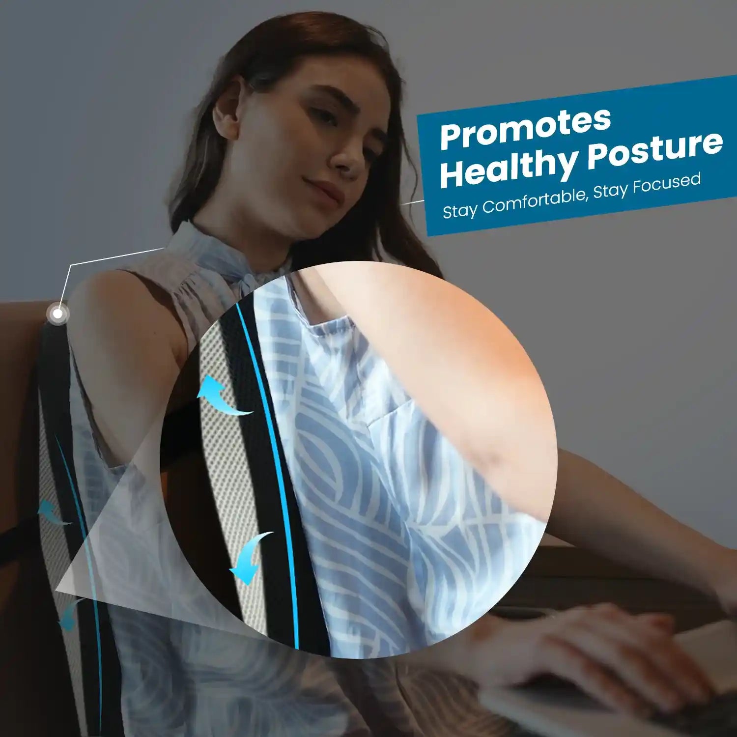 Orthopedic Memory Foam Lumbar Support Backrest Cushion