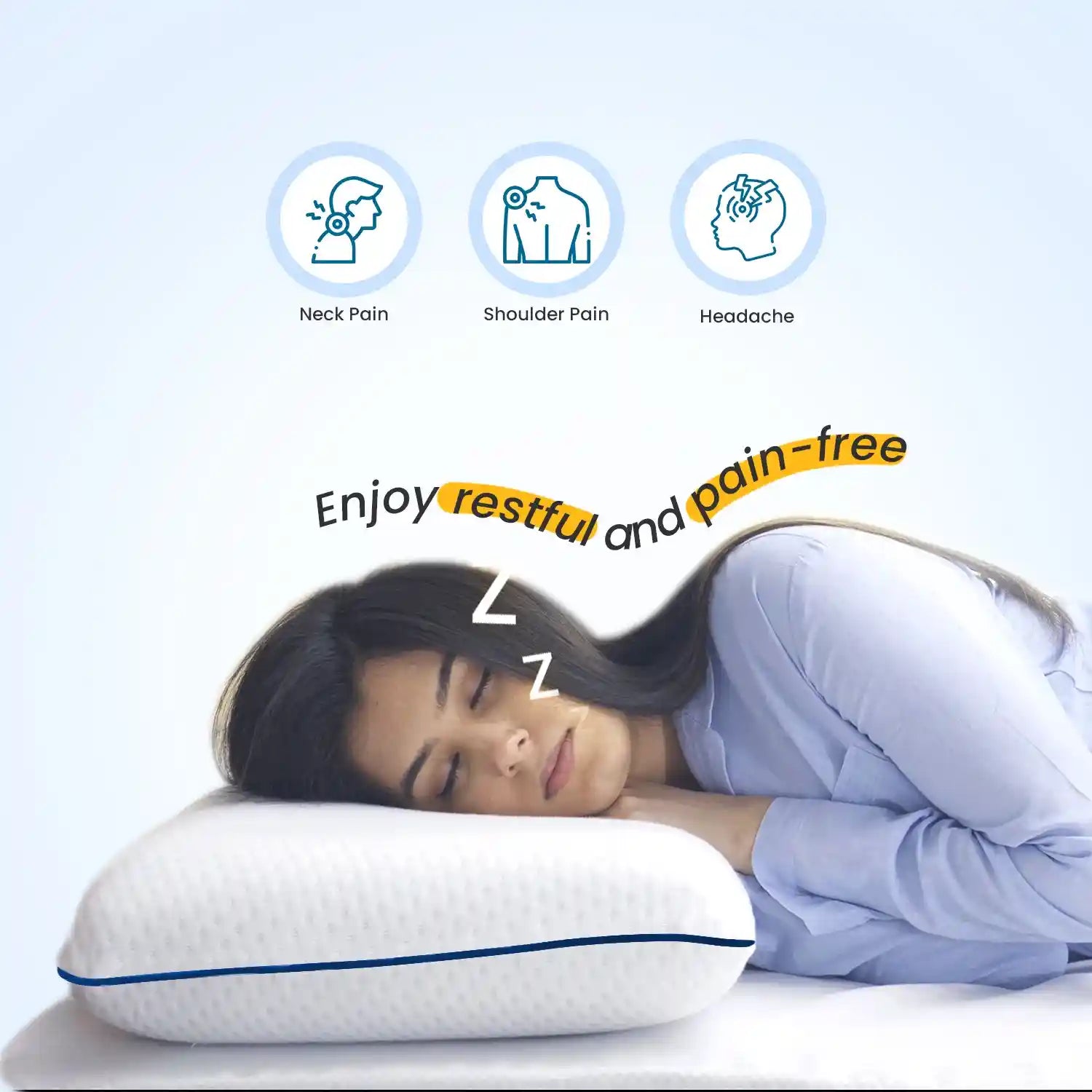 Small Memory Foam Pillow with Cooling Gel