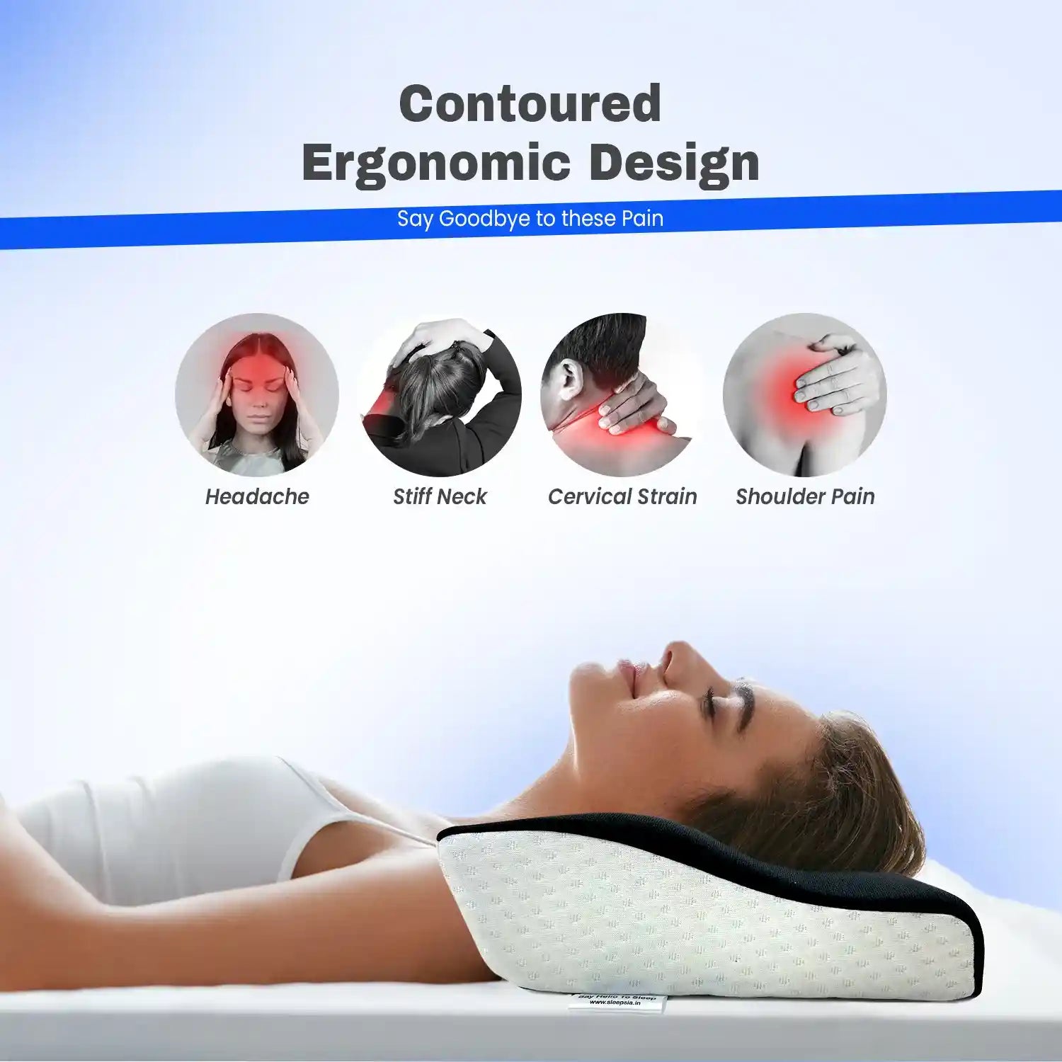 Orthopedic Memory Foam Cervical Pillow with Cooling Gel