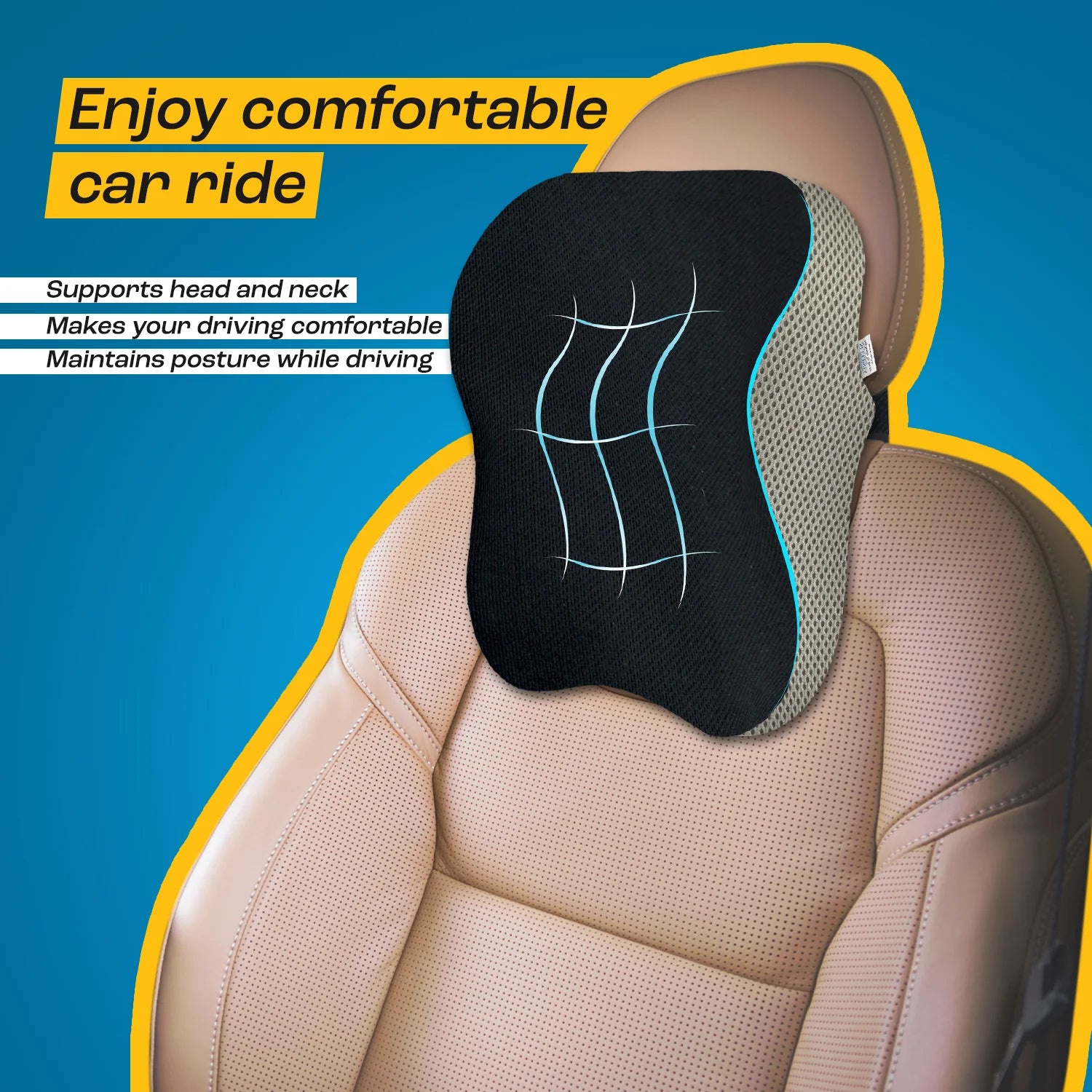 Car Neck Pillow with Memory Foam