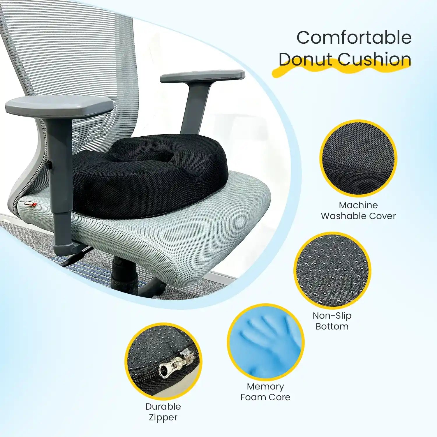 Donut Seat Cushion with Cooling Gel