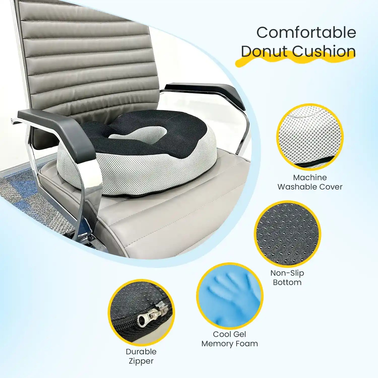 Donut Seat Cushion with Cooling Gel