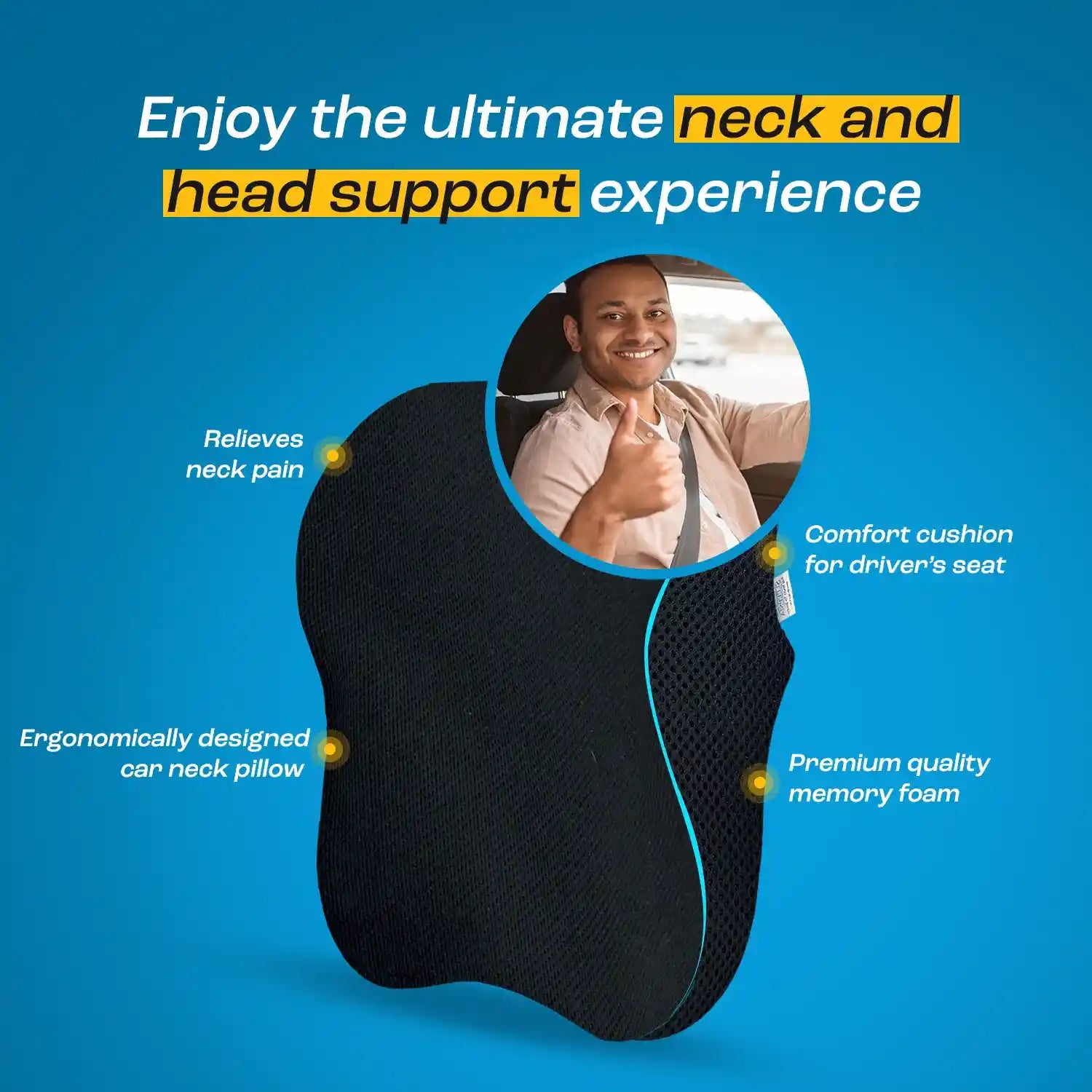 Car Neck Pillow with Memory Foam