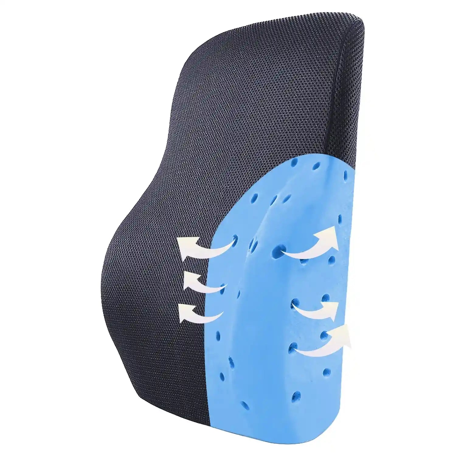 Lumbar Support Pillow With Ventilated Cooling Gel-Back Cushion