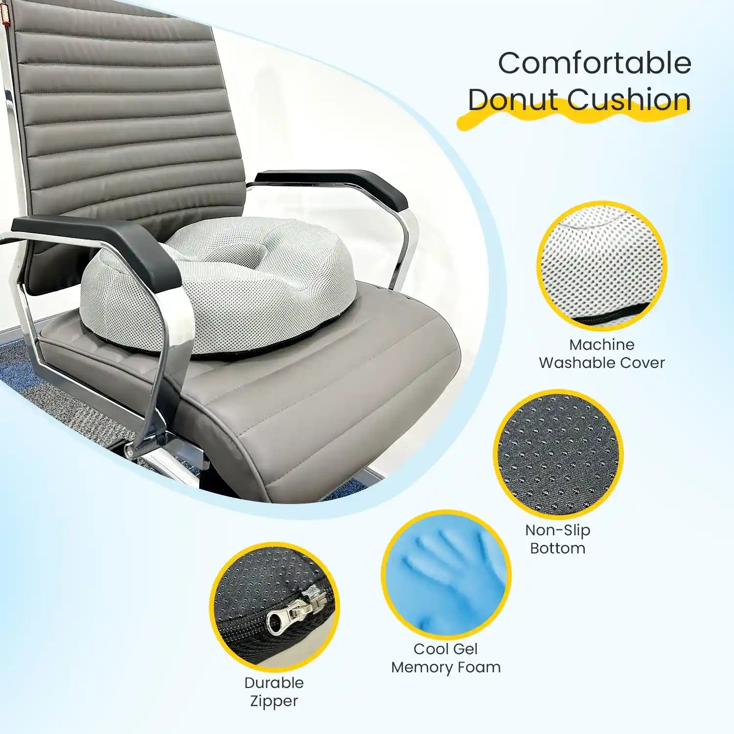 Donut Seat Cushion with Cooling Gel