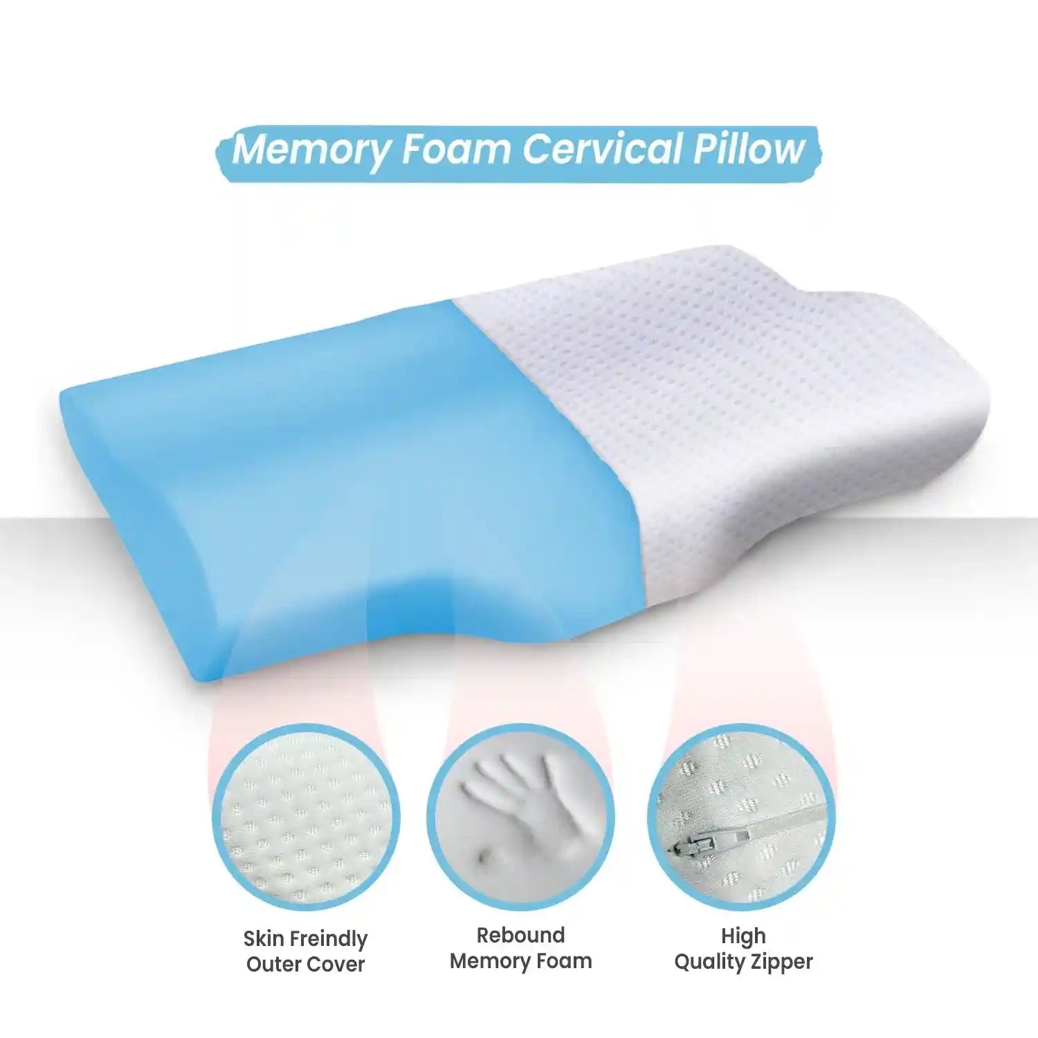 Orthopedic Memory Foam Cervical Pillow with Cooling Gel