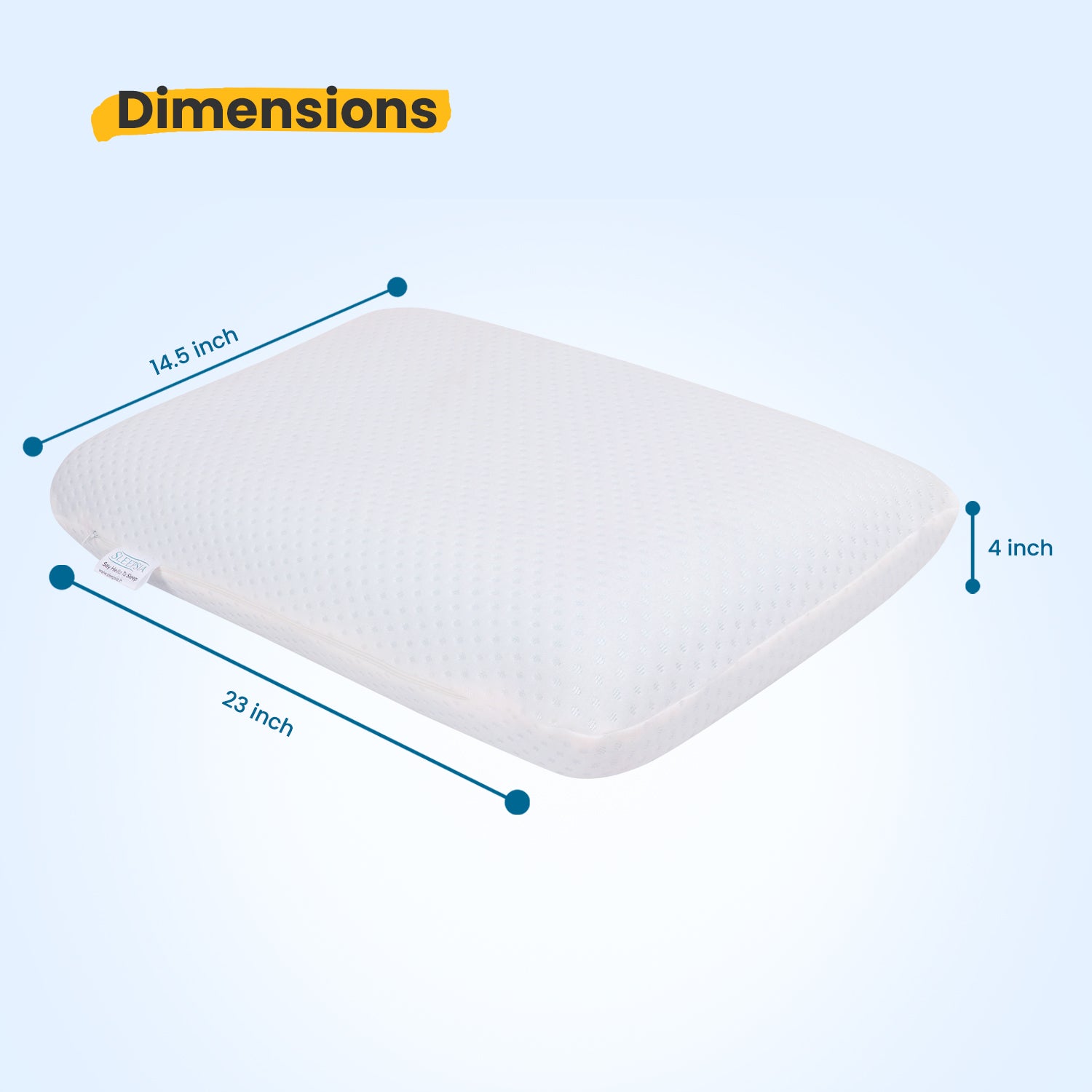 Small Standard Cooling Gel Memory Foam Pillow