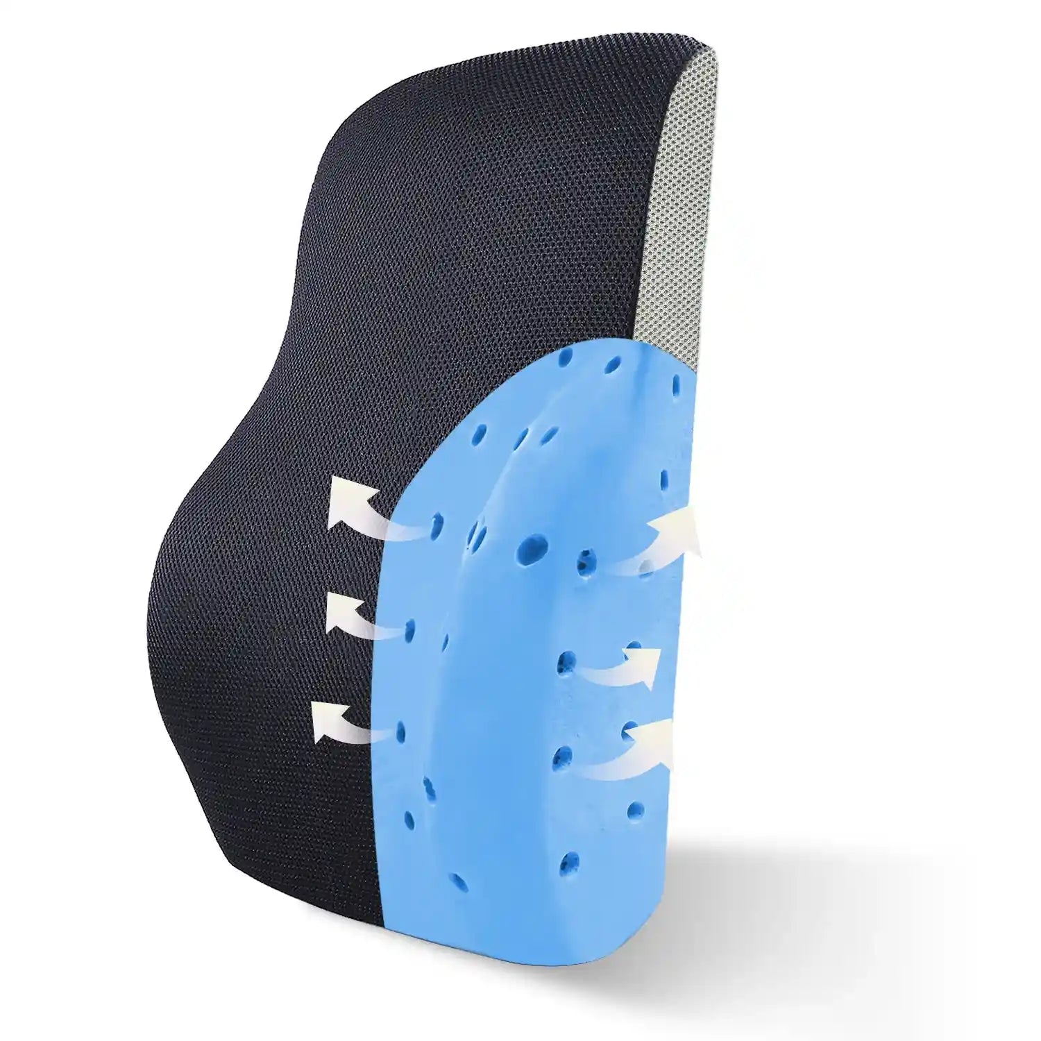 Lumbar Support Pillow With Ventilated Cooling Gel-Back Cushion