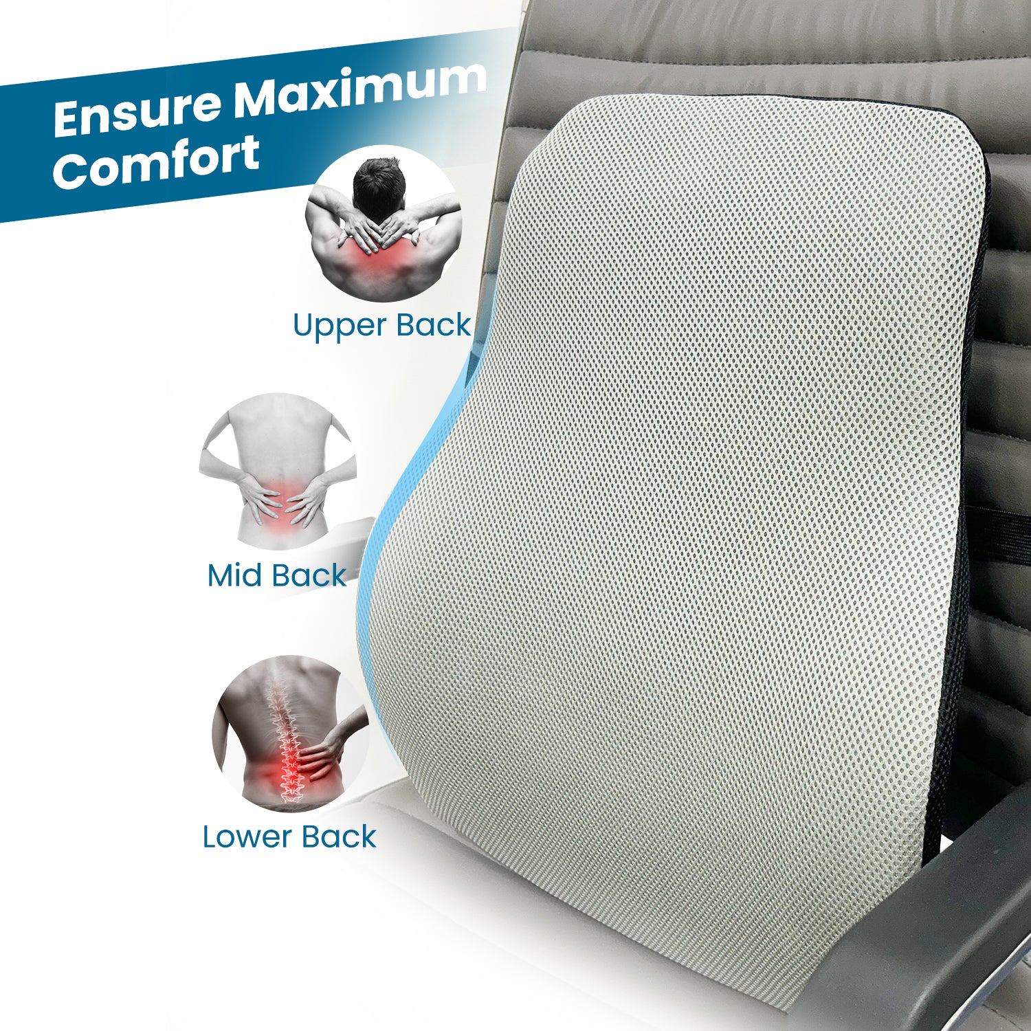 Orthopedic Memory Foam Lumbar Support Backrest Cushion