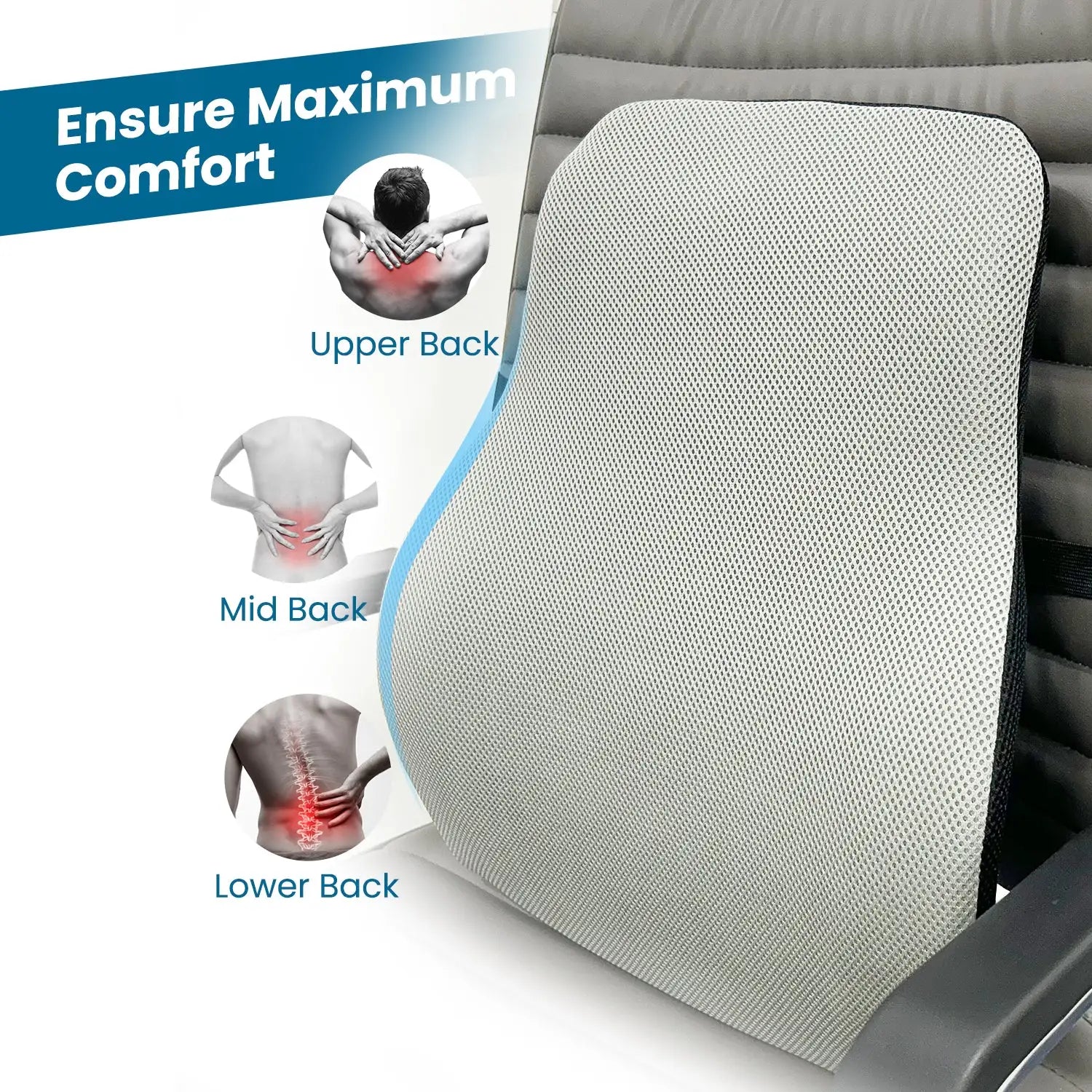 Lumbar Support Pillow with Cooling Gel