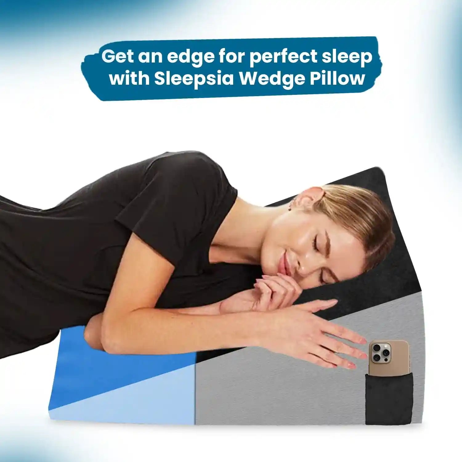 Orthopedic Memory Foam Back Support Wedge Pillow for Back Pain