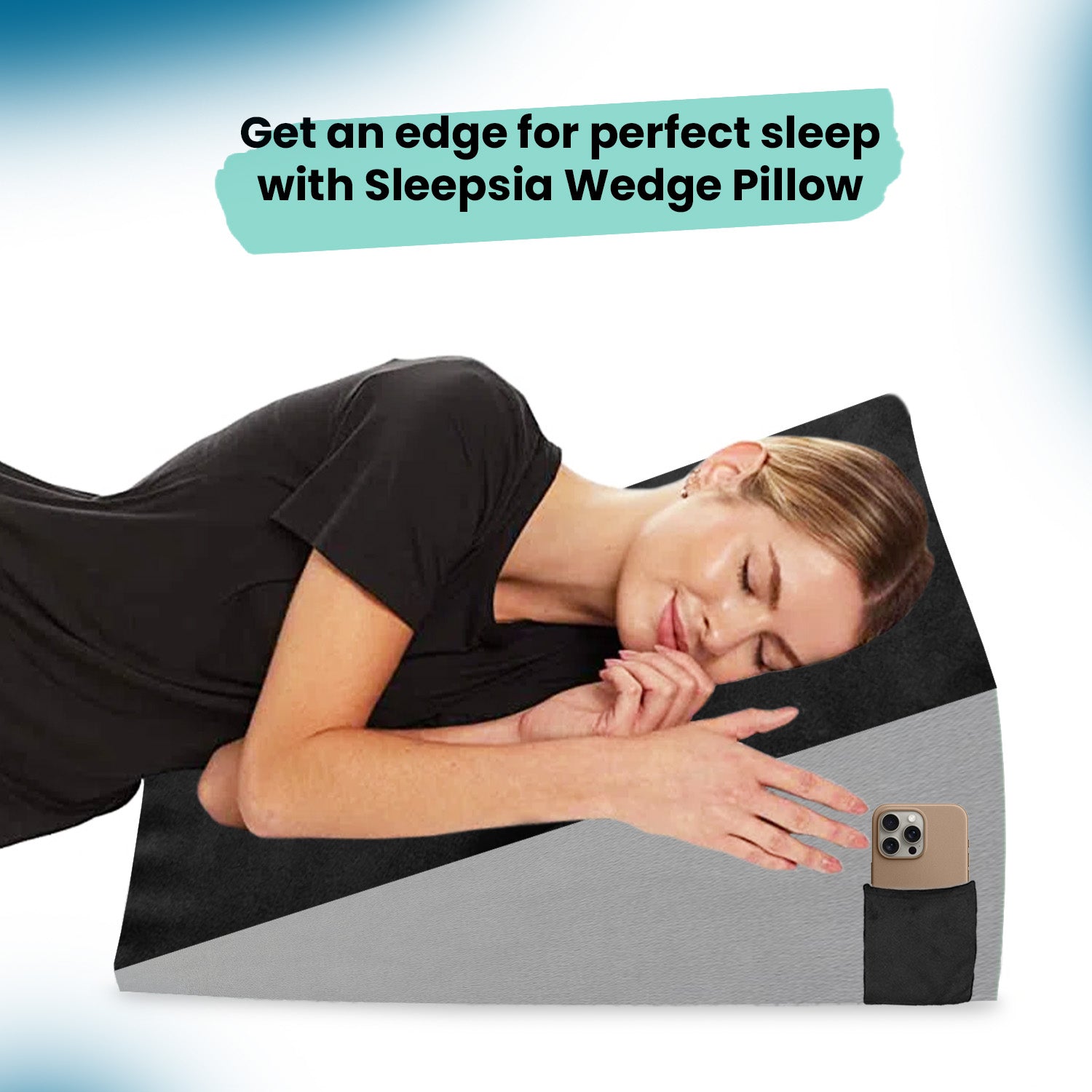 Orthopedic Memory Foam Back Support Wedge Pillow for Back Pain