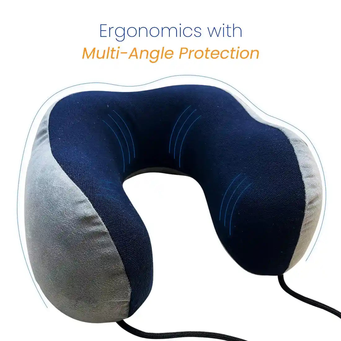 Travel Pillow for Neck with Memory Foam (Super-Soft) - Velvet Fabric