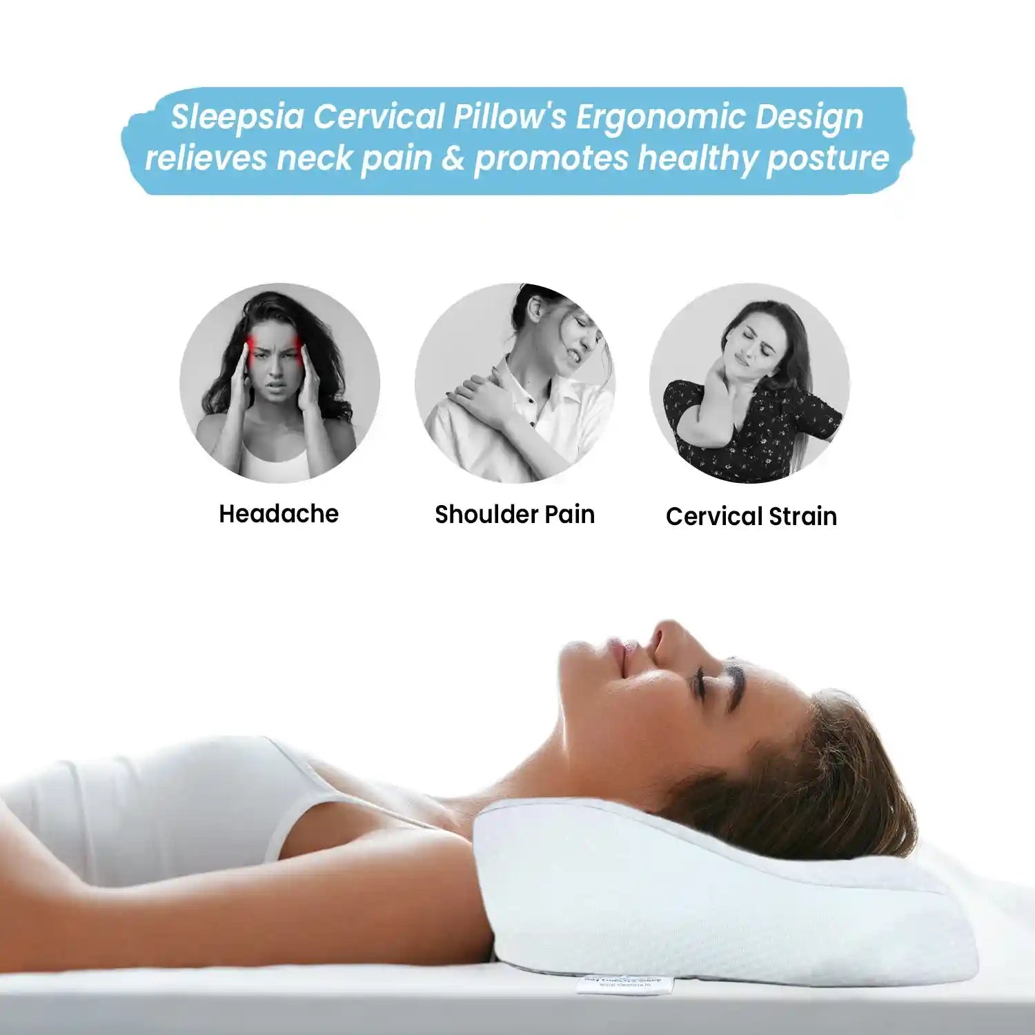 Orthopedic Memory Foam Cervical Butterfly Pillow for Neck & Shoulder Pain