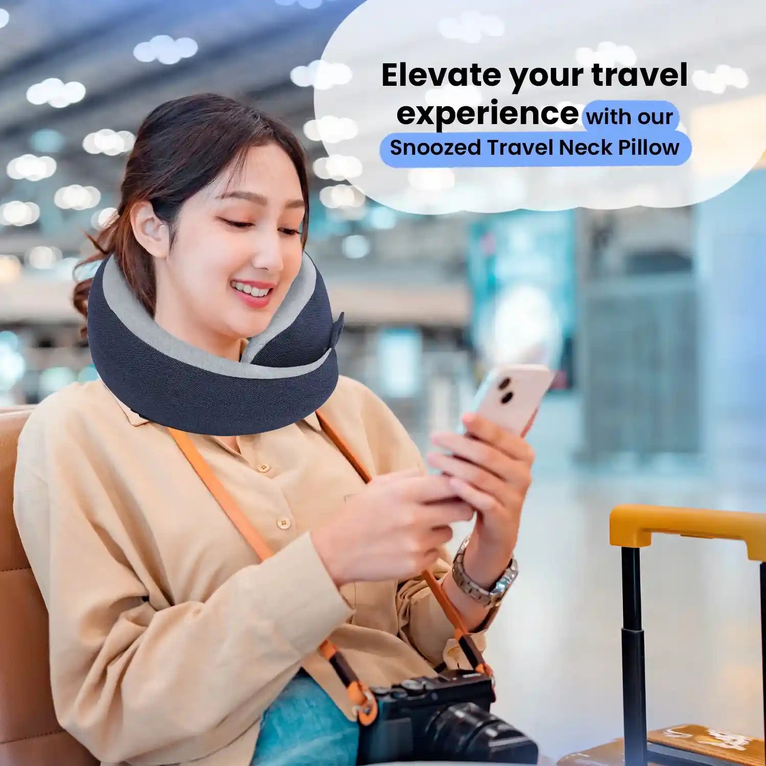 Orthopedic Memory Foam Snoozed Travel Neck Pillow