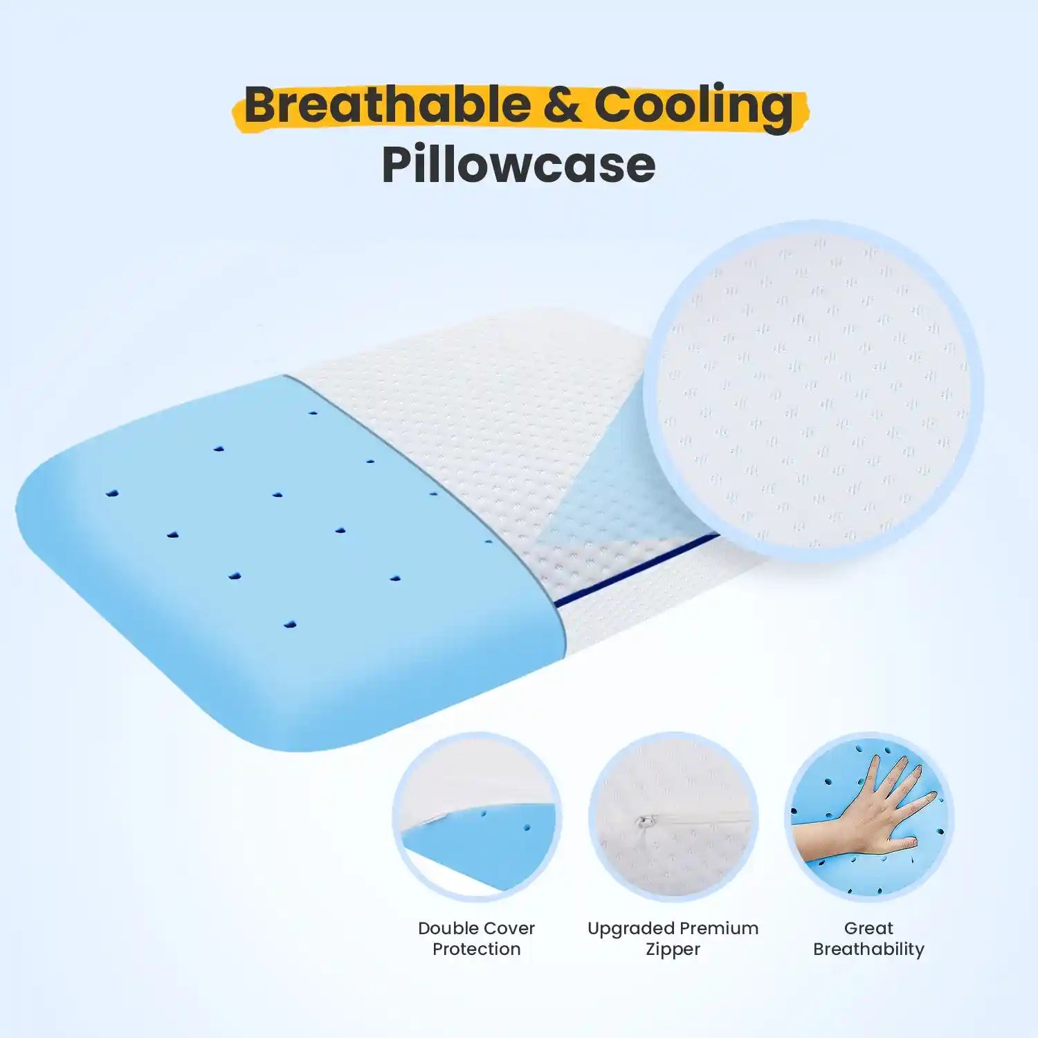 Small Memory Foam Pillow with Cooling Gel