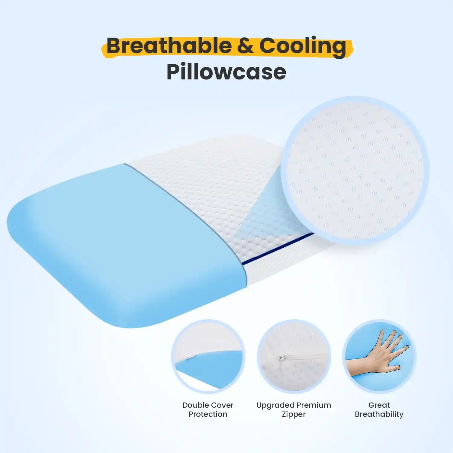 Small Memory Foam Pillow with Cooling Gel