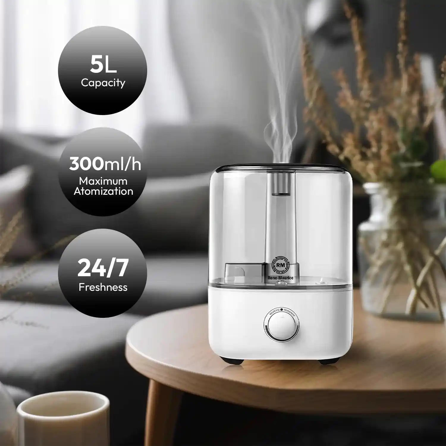 Rene-Maurice Ultrasonic Humidifier for Room